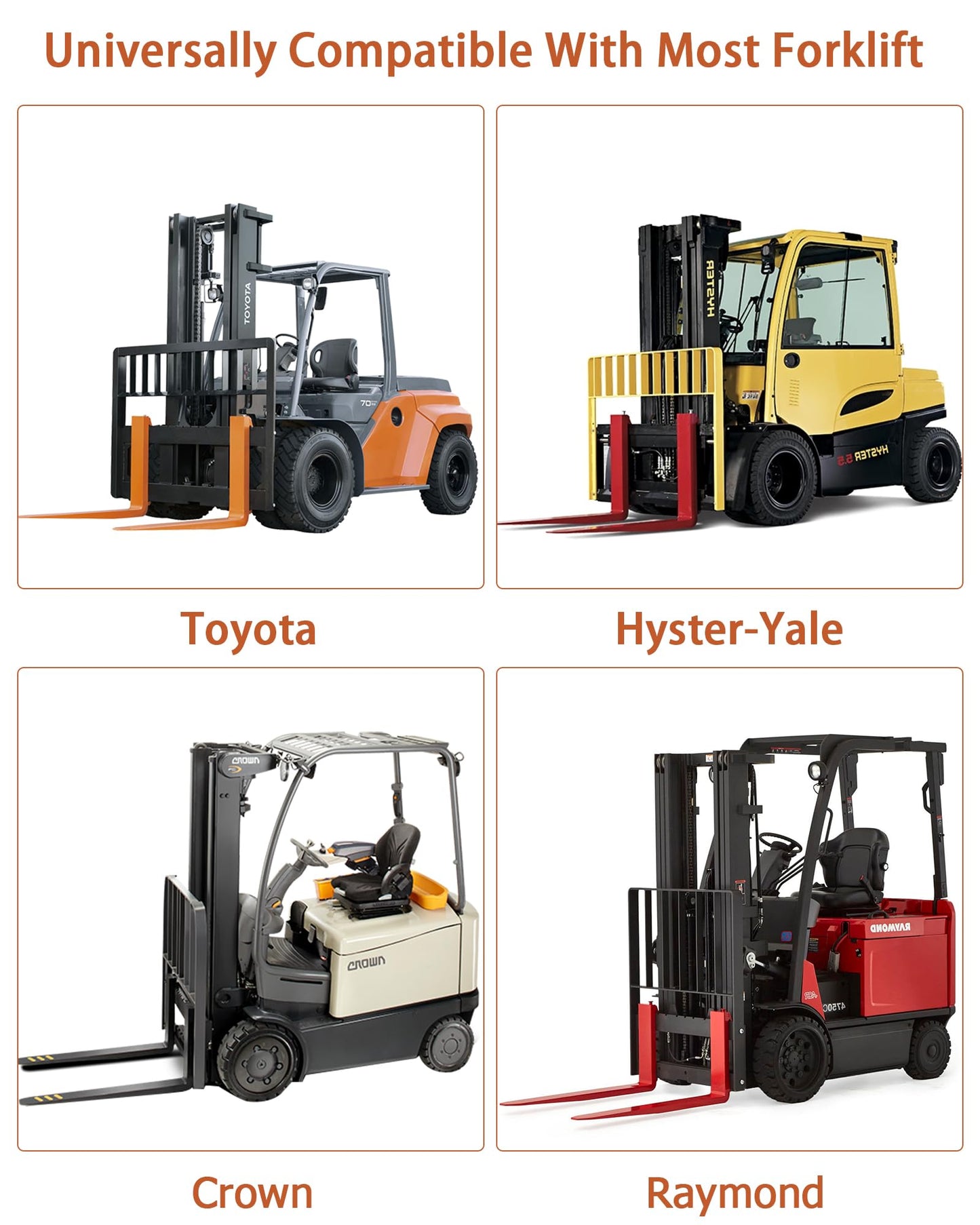 84 Inch Forklift Extensions, 4.5Inch Width Pallet Fork Extensions, 1 Pair Pallet Fork Extension, Heavy Duty Steel Fork Extender Reach