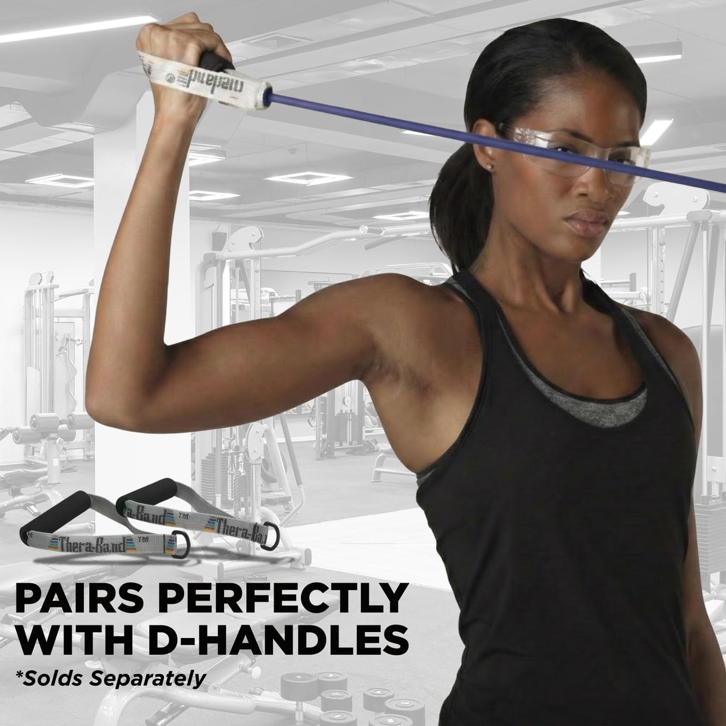 THERABAND Resistance Tubes, Advanced Set, Blue & Black, 5 ft Latex Tubing, Home or Clinic Use, Cut-to-Fit, Color-Coded Resistance Bands for Upper & Lower Body Workouts