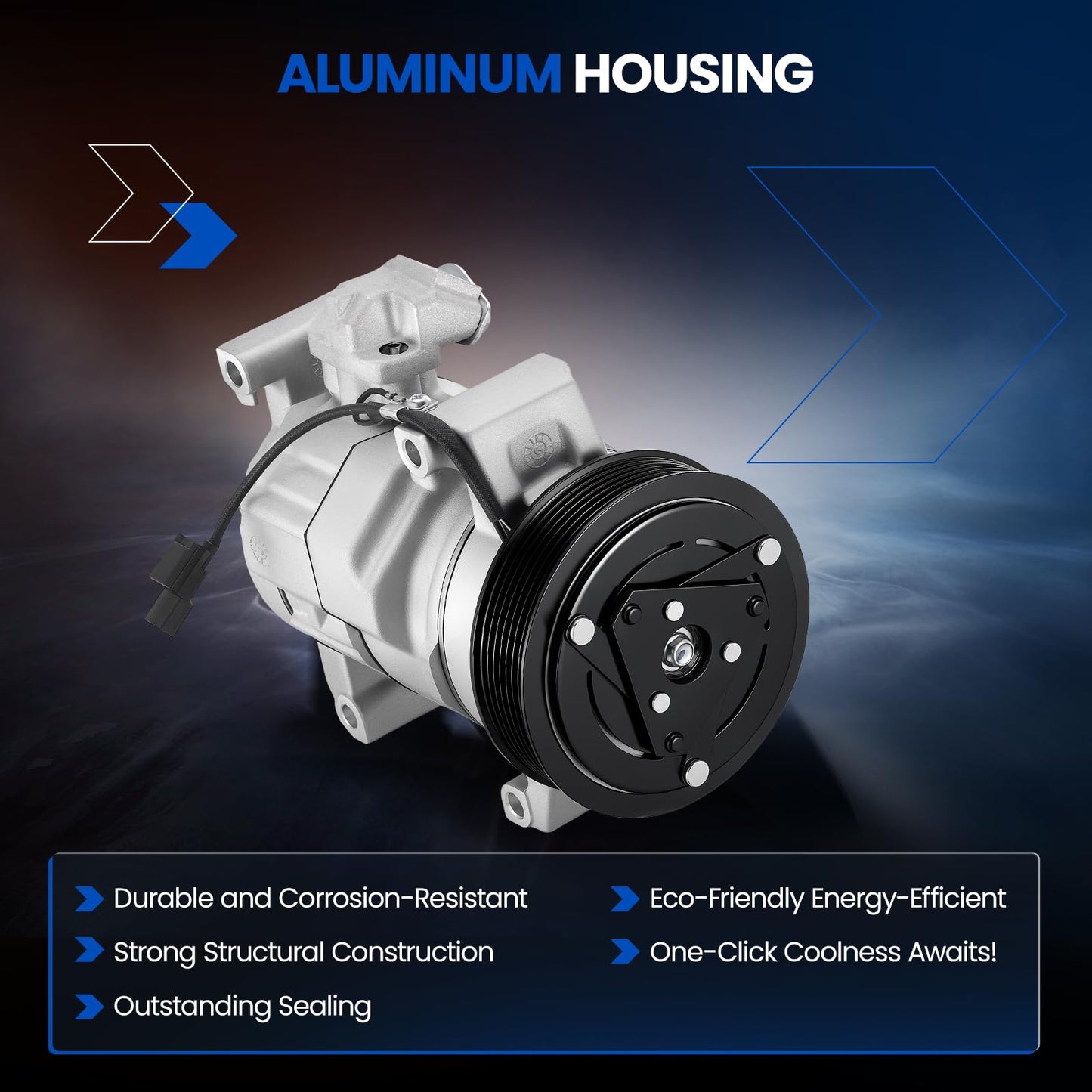 SYKRSS 198303 Air Conditioning A/C Compressor with Clutch Compatible with Honda Accord 2013-2017 2.4L L4 GAS