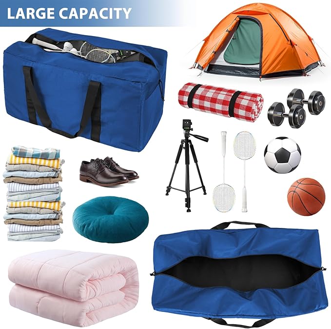 Extra Large Travel Duffle Bag, 120L Gear Bag for Men and Women, Storage Bag Ideal for Overnight Camping and Weekend Getaways