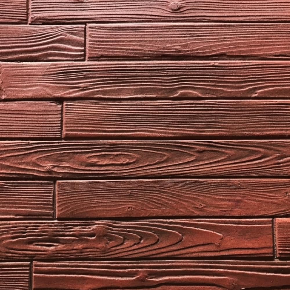 3.5" Concrete Wall Stamps Set of 3 Wood Plank Texture Vertical Surface Rigid Stamp Mats for Decorative Concrete Overlay - Realistic Wood Grain Pattern WSM 105200/S-3