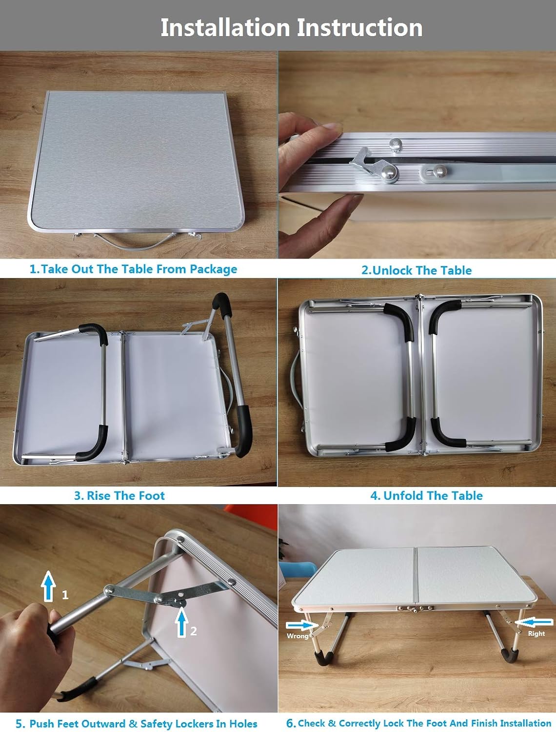 LDesign Foldable Laptop Desk,Folding Laptop Table,Foldable Laptop Stand,Aluminum Ultra Lightweight Bed Tray