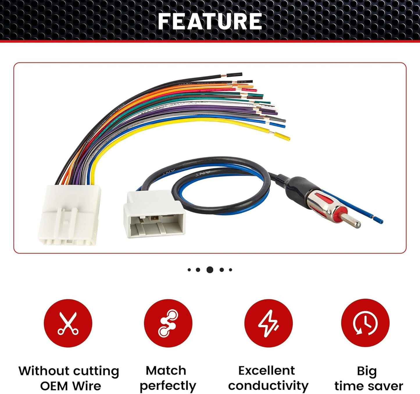 2008-2013 2011-2014 20 RED WOLF Car Radio Wiring Harness W/Antenna Adapter Select for Nissan Armada Pathfinder Rogue
