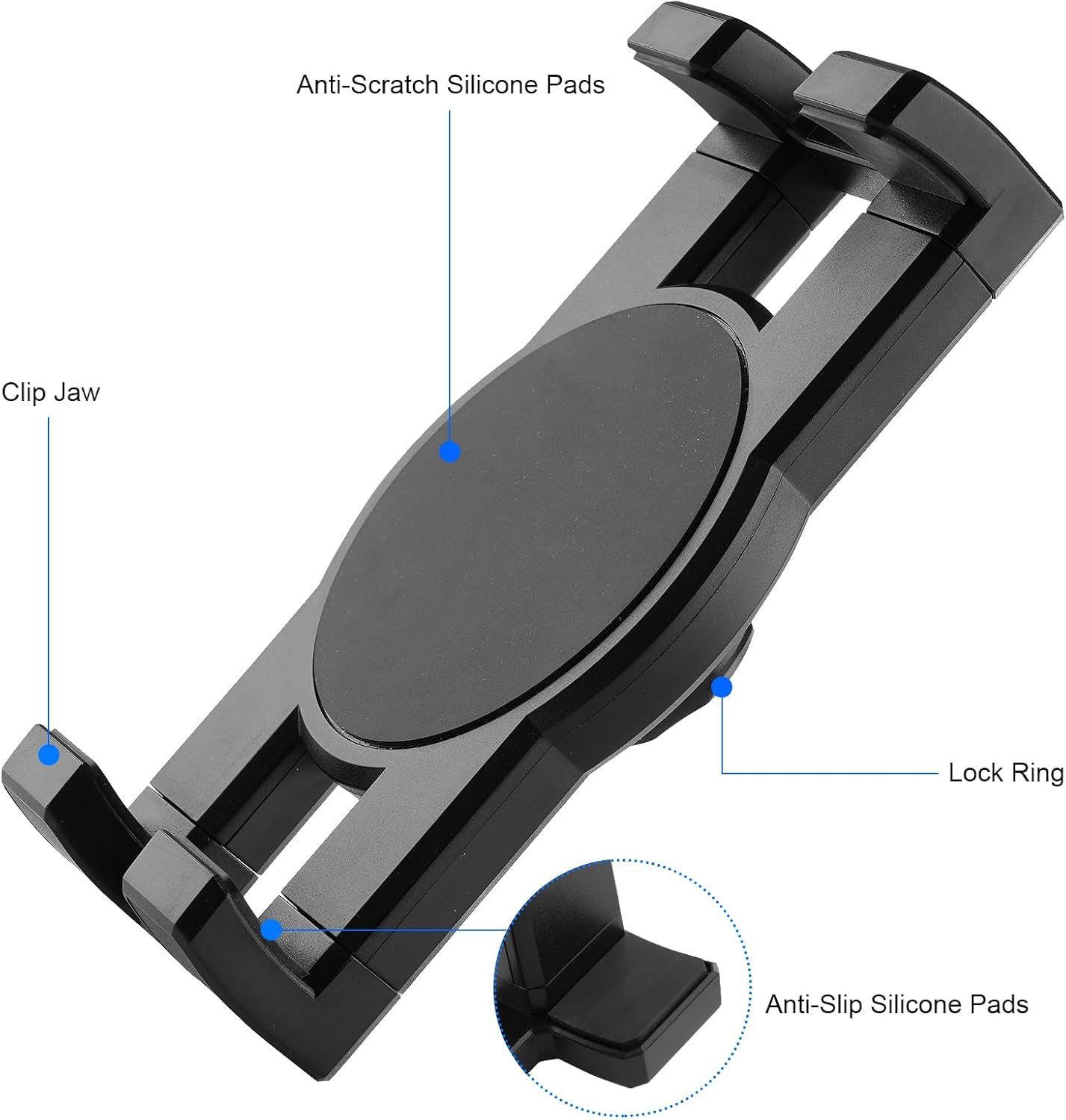 Mippko 4.7~12.9" Magnetic Tablet Holder Fridge iPad Mount for Vehicle/Cabinet/Metal Shelf/Whiteboard,Strong Magnetic