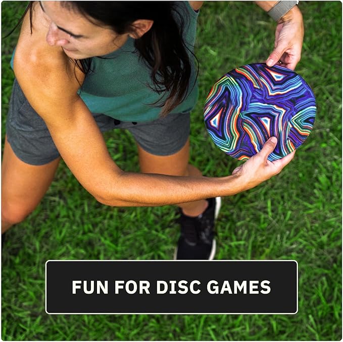 Waboba Wingman Pro - Foldable Silicone Flying Disc - Fly Straight and Far - Perfect for Kids and Adults – Neon Waves