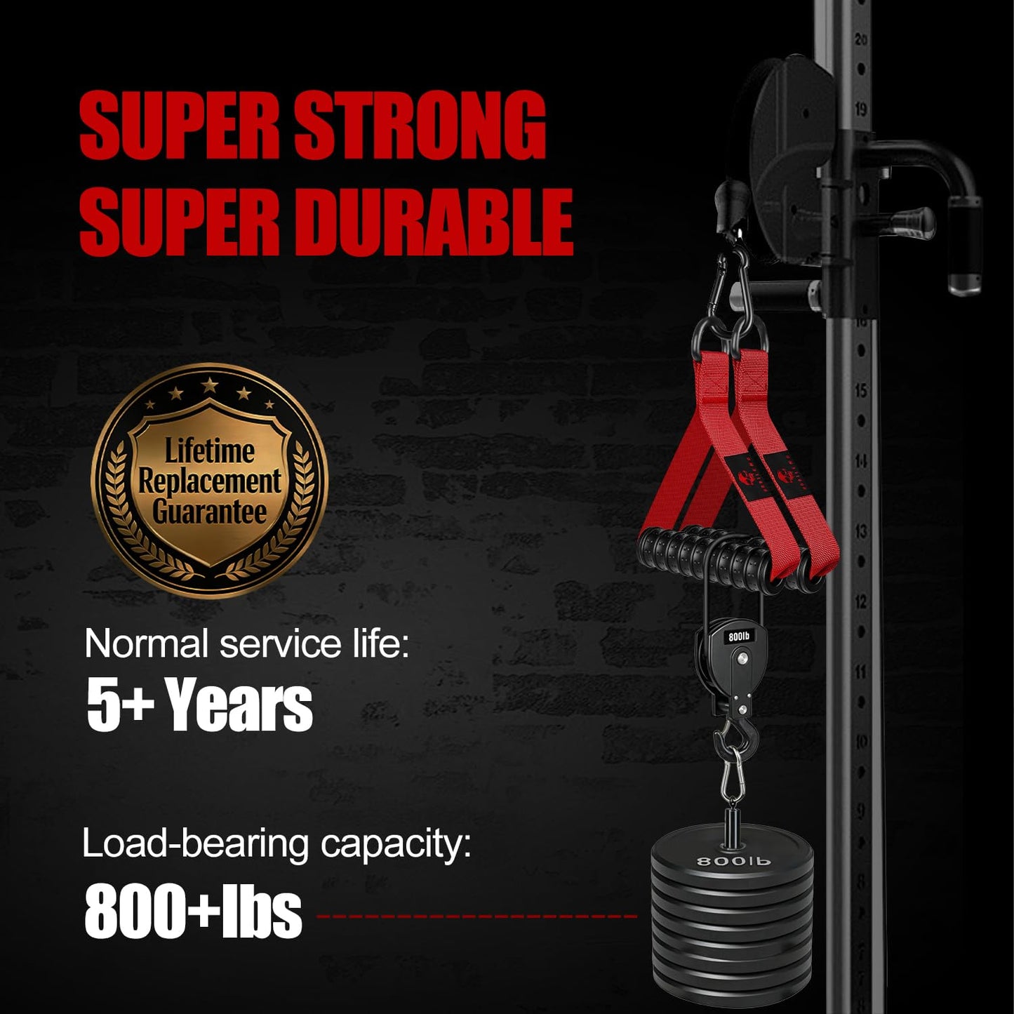 Obbilenc Heavy Duty Gym Workout Handles - Strong, Non-Slip & Comfortable Rubber Exercise Grip Attachments, Replacement Fitness Equipment Accessorys for Cable Machine, LAT Pulldown and Resistance Band