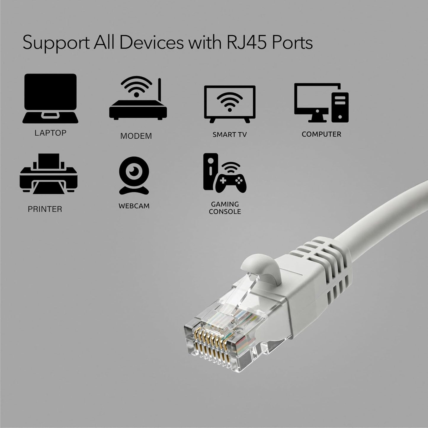 24 Pack 5e 6 RJ45 PS5, Snagless Short Cat Ethernet Cable - Ft, High-Speed Internet Network Cable, PoE, Connector