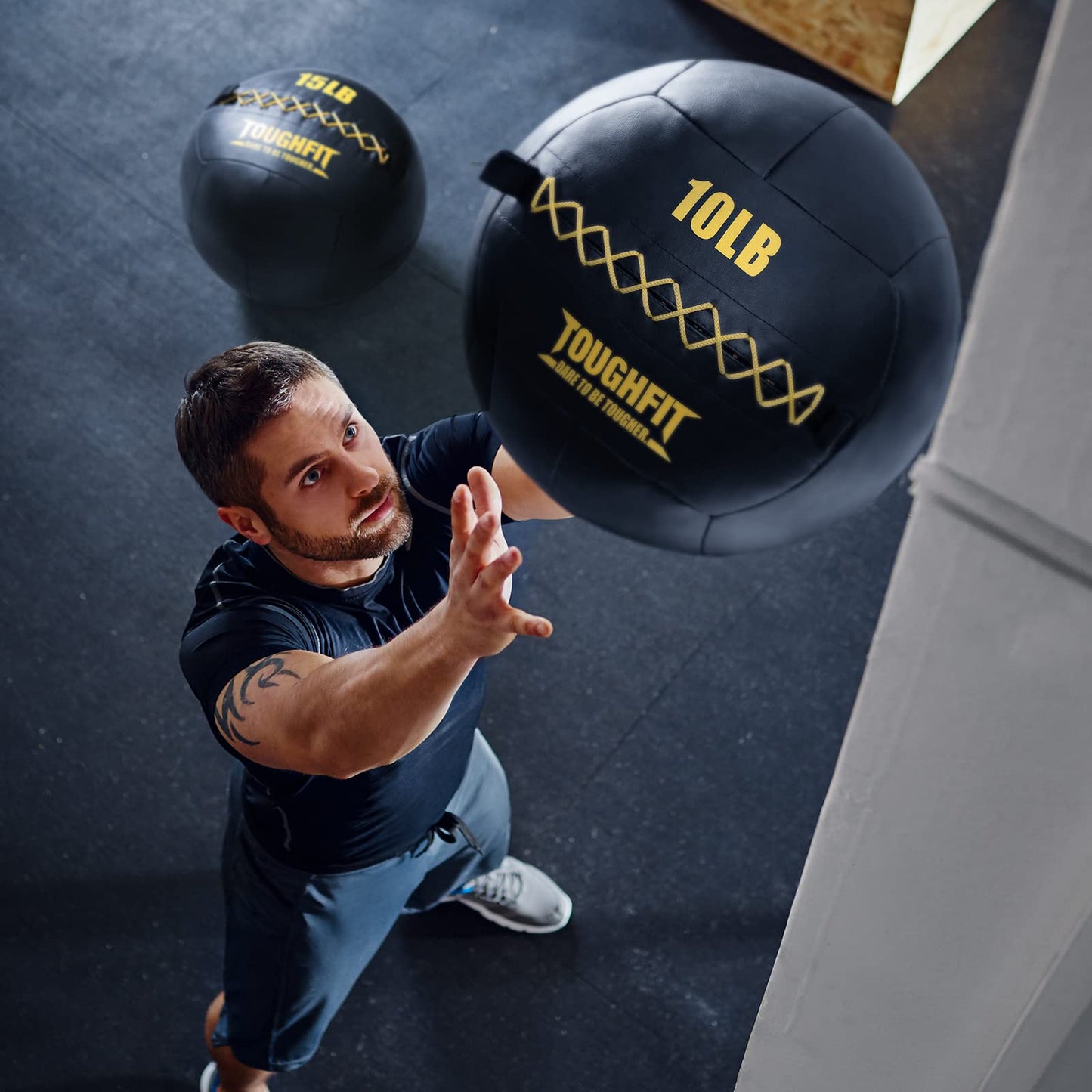 ToughFit Soft Wall Ball - Medicine Ball Set for Cardio Fitness Exercise - Weighted Med Ball for Strength and Conditioning Exercises, Cross Training Lunge, and Partner Toss