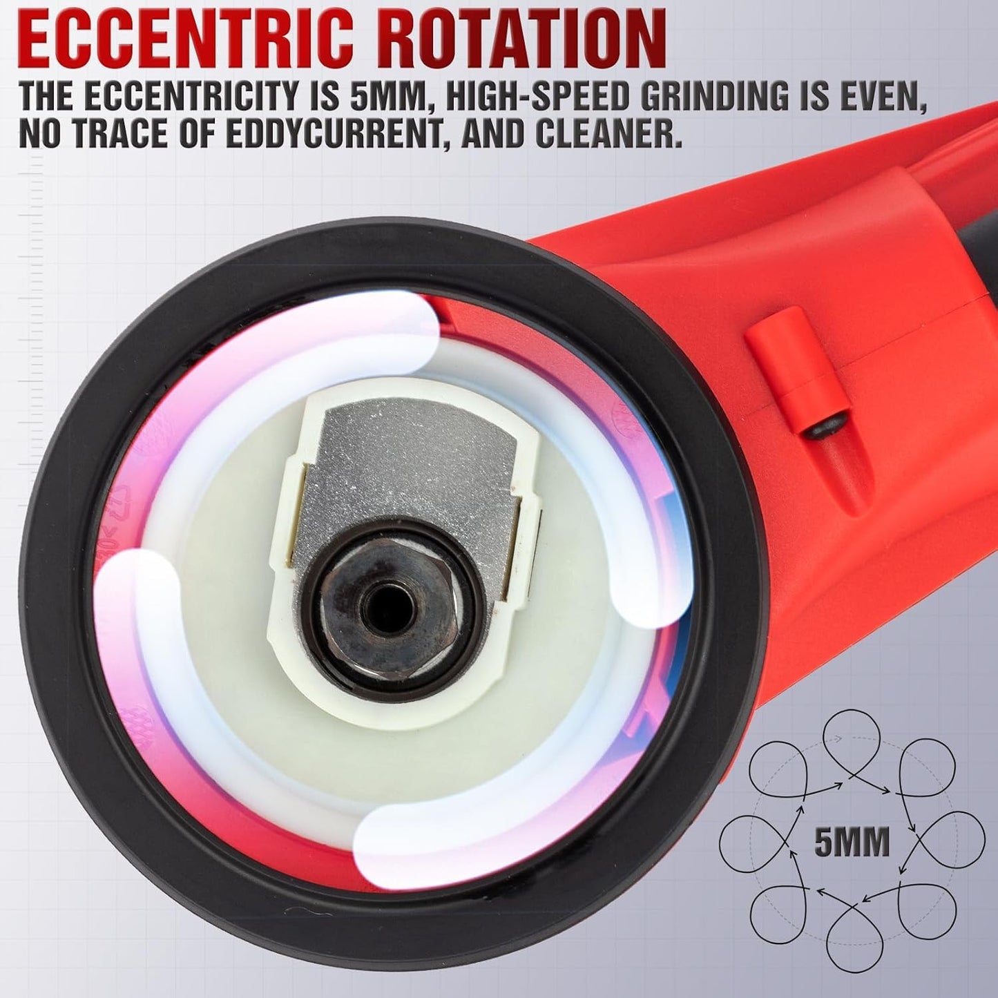 Electric Random Orbital Sander, PioneerWorks Brushless Motor, Powerful 350W & Low Vibration Palm Sander,10000 RPM Variable Speed,6-Inch Pads For Woodworking, Polishing, Sanding, Carpentry