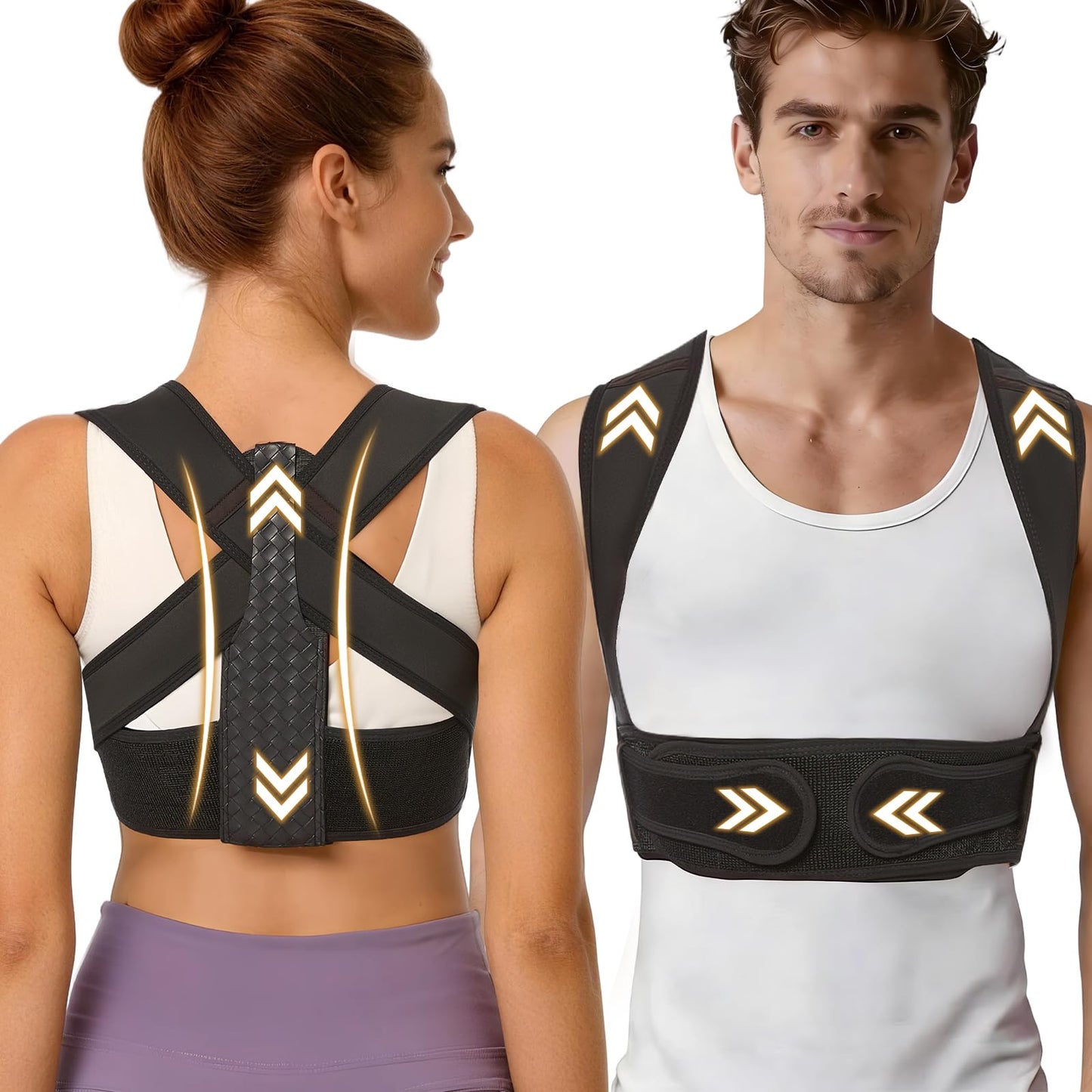 WNIEYO Posture Corrector for Women and Men Back Brace for Women Back Straightener for Effective Lower Back Pain Relief, Scoliosis, and Better Posture Support(S/M)