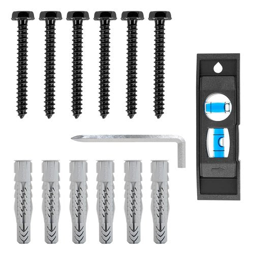 Mounting Dream Lag Bolt Kit - M8 Lag Bolt for Wood Studs & Fischer Anchors for Concrete Walls | Includes Allen Key & Bubble Level