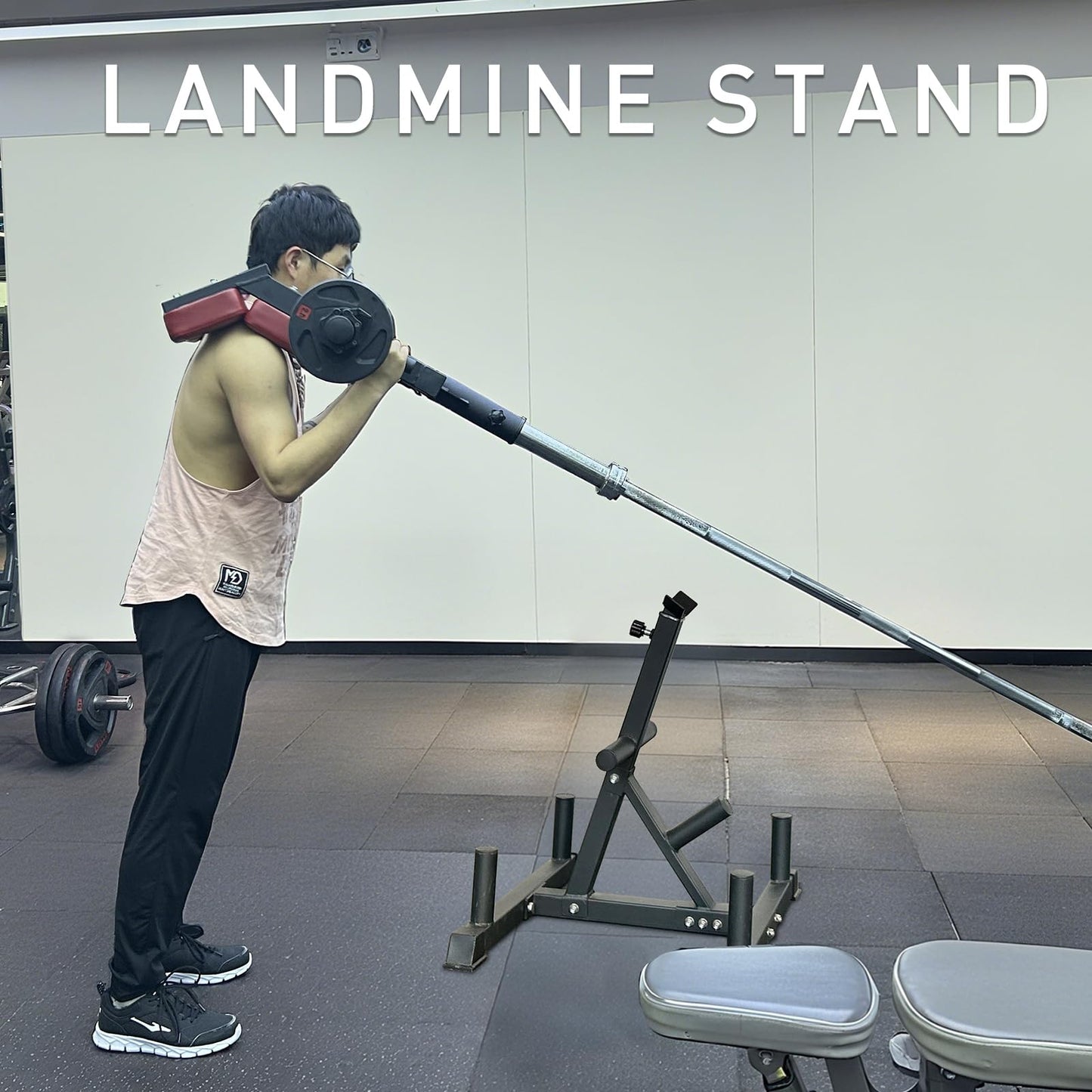 Upgraded Viking Press Landmine Handle for 2-Inch Olympic Barbell, T-Bar Row Attachment Core Strength Training Accessories landmine stand, Shoulder Press Landmine Attachment Equipment (Style O)