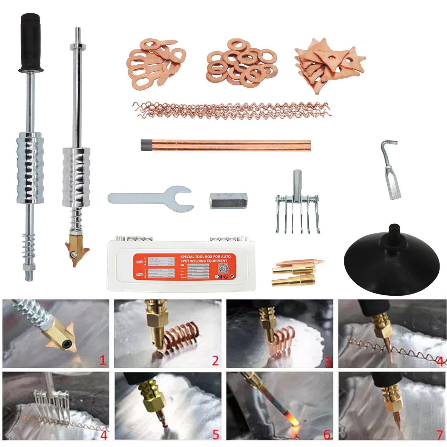 GRAUTOSPOT PRO 110V Spot Welder Dent Puller，1.8KW Panel Spot Welder Puller，5 Models Spot Welding Machine for Car Body Dent Repair