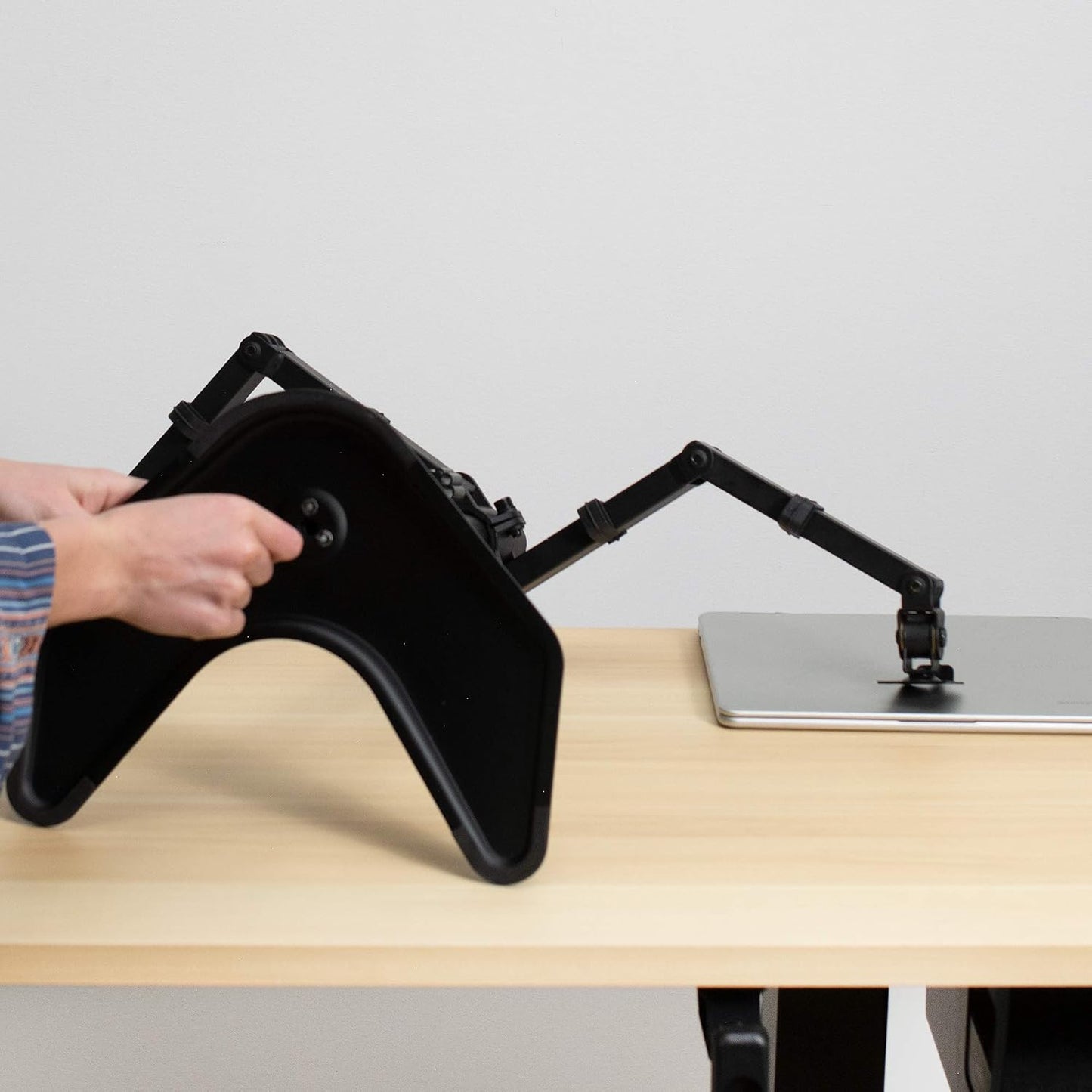 13 11 inch PT-SD-BS02F VIVO Heavy Duty Freestanding Base for Monitor Desk Mount Stand, x Platform, Padded Anti-Skid