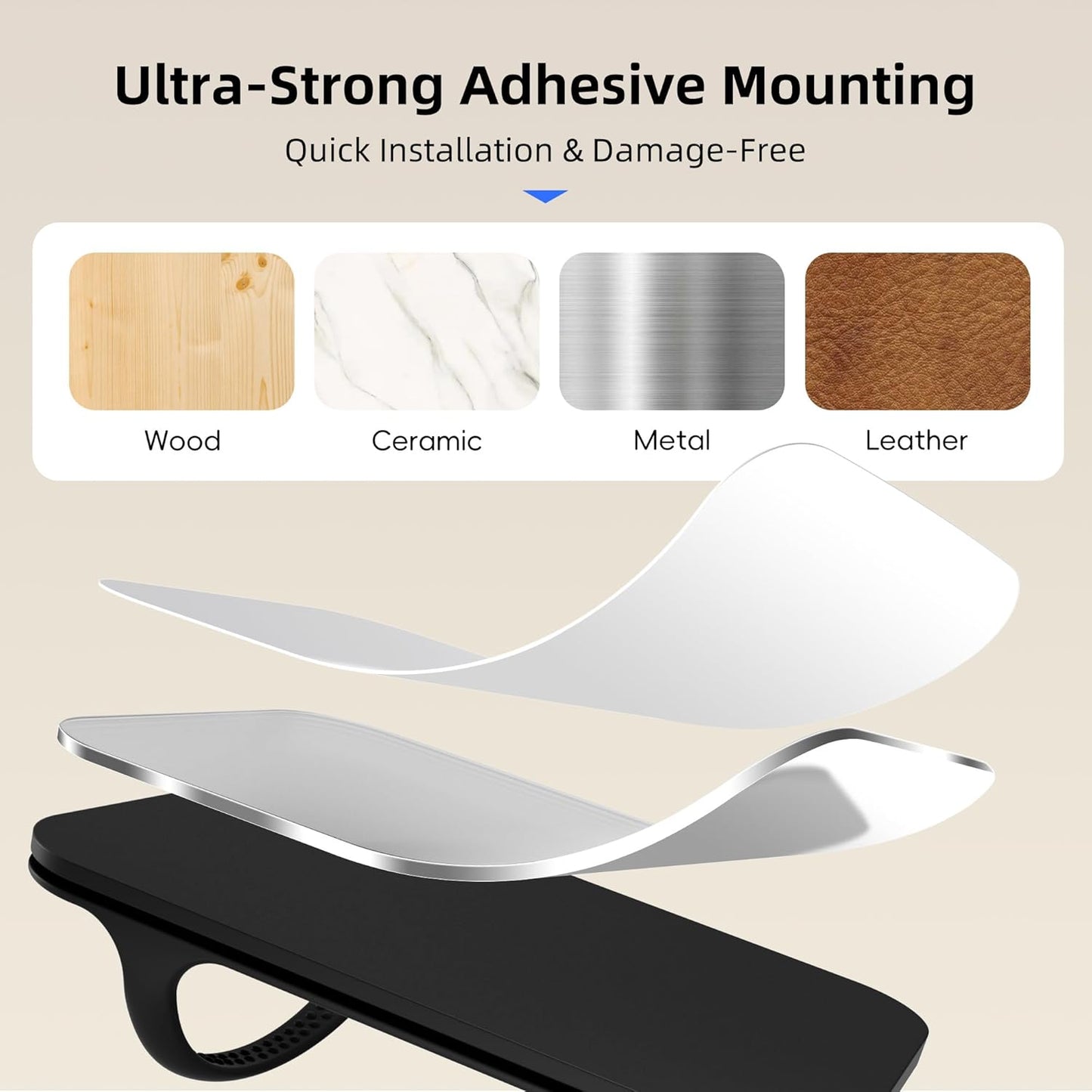 ELETIUO Universal Silicone Laptop Charger Holder,Under Desk Power Brick Mount Organizer for Charging Brick