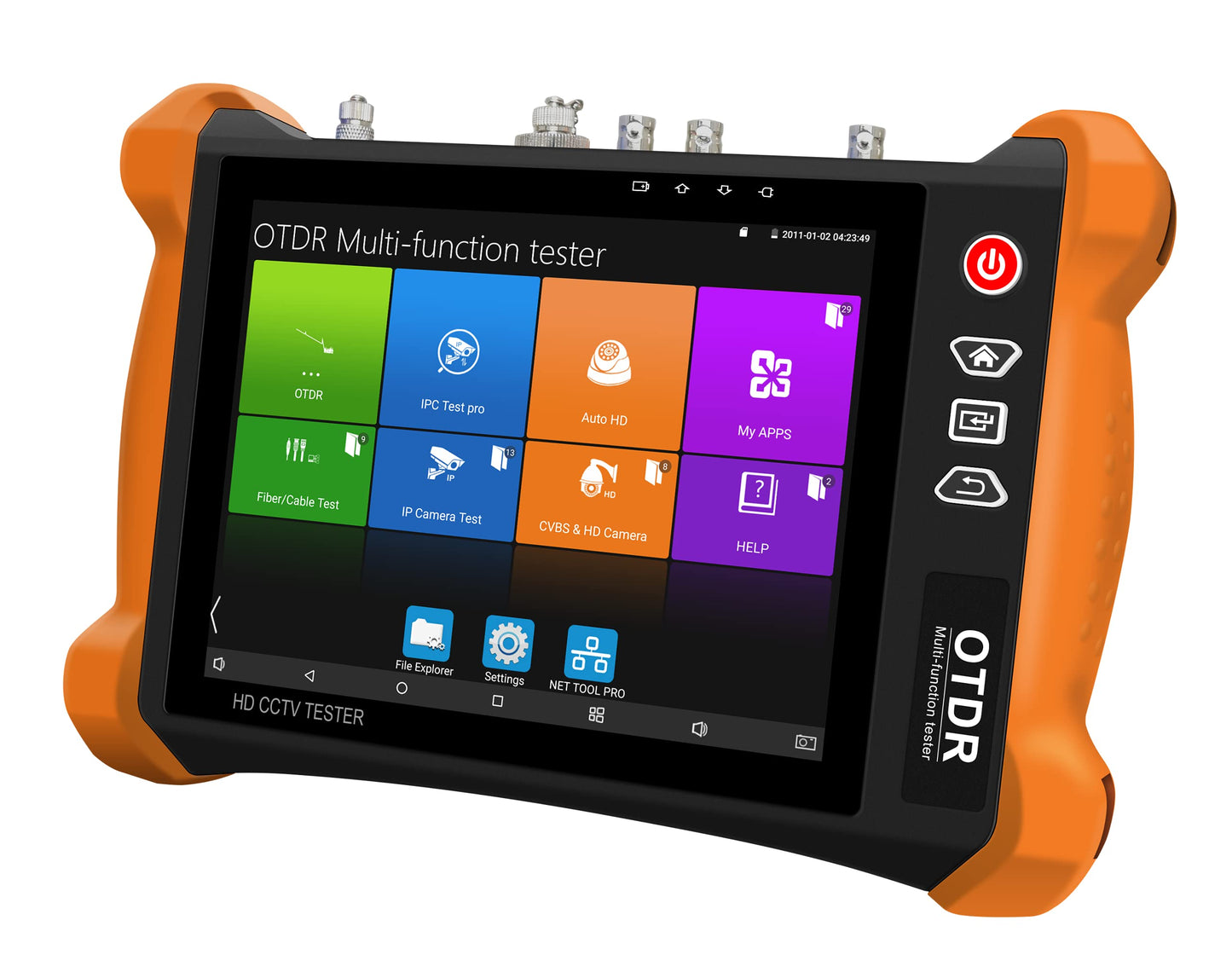 EVERSECU Dual wavelength 1310/1550 Fiber Cable OTDR Tester, 4K IP Camera & CCTV Tester with 8" Retina Touch Screen,Visual Fault Locator, TDR Test, POE Out, WiFi Test, PTZ Control