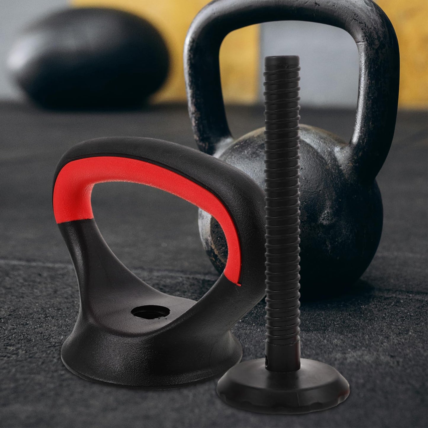 YARNOW Adjustable Kettlebell Handle with Stable Base, Kettle Bell Grip for Dumbbells, Converter for Strength Training Home Gym Weights Set, Ergonomic Gear