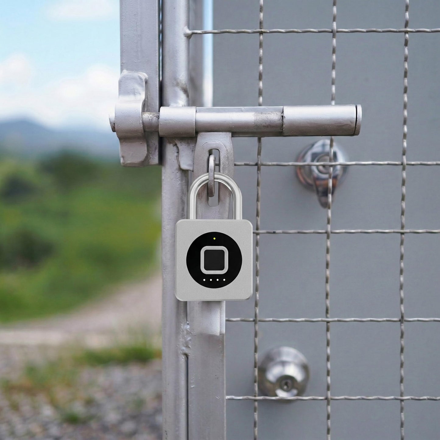 eLinkSmart Gym Locker Padlock - Fingerprint Mobile APP Unlock Remote Unlock: Waterproof Keyless Biometric Padlock for Gym Locker Field Box Footlocker Tool Box Gun Case Type-C Silver