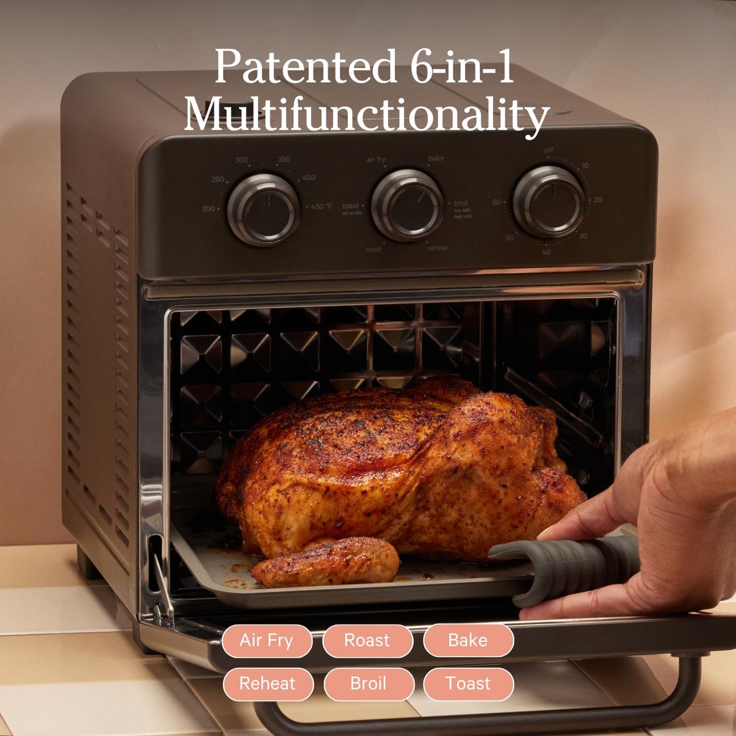 Our Place Wonder Oven Essentials Kit - Extra Air Fryer Basket & Nonstick Bake Pan | Eco-Friendly Char