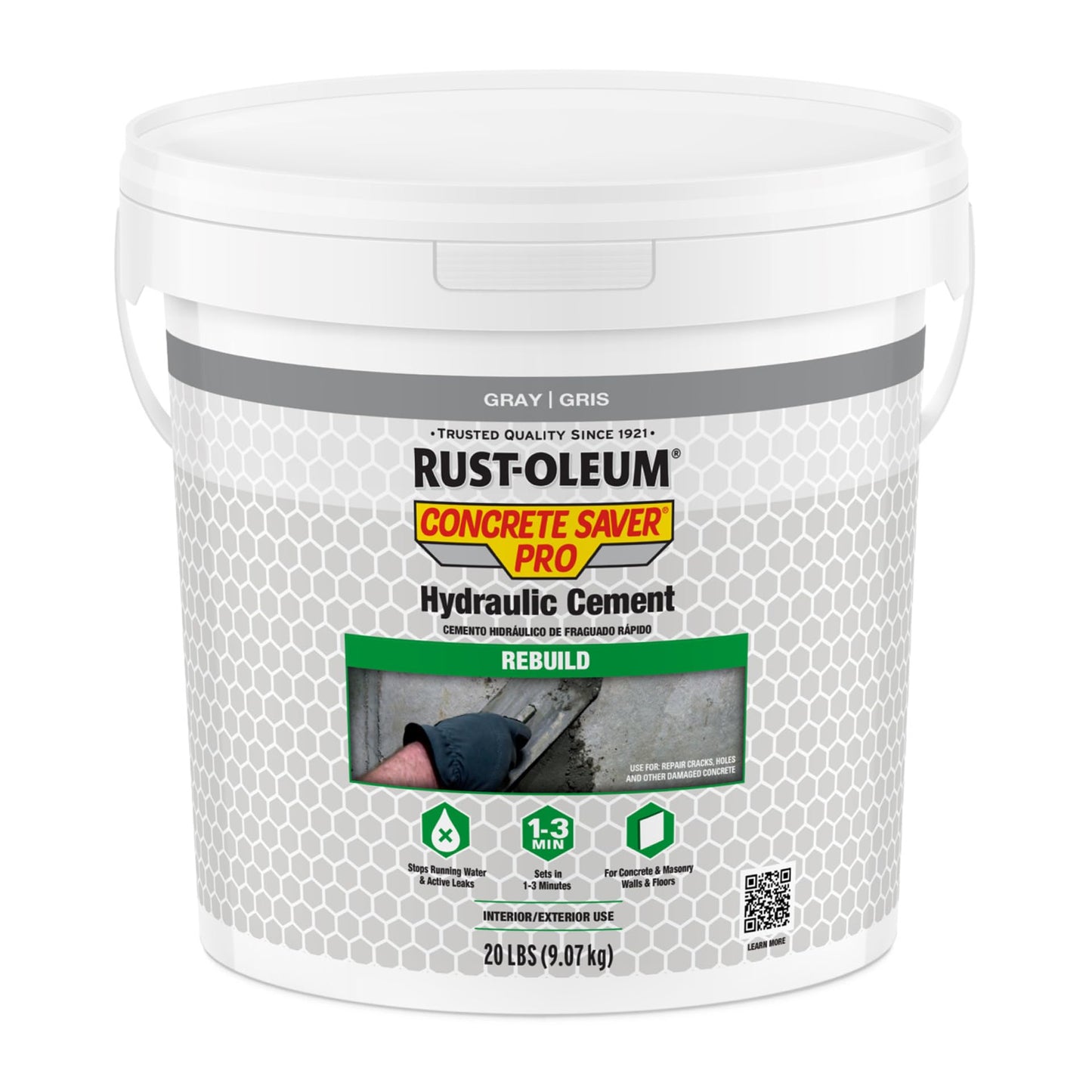 Rust-Oleum Concrete Saver Pro Hydraulic Cement, 20 lb, Gray
