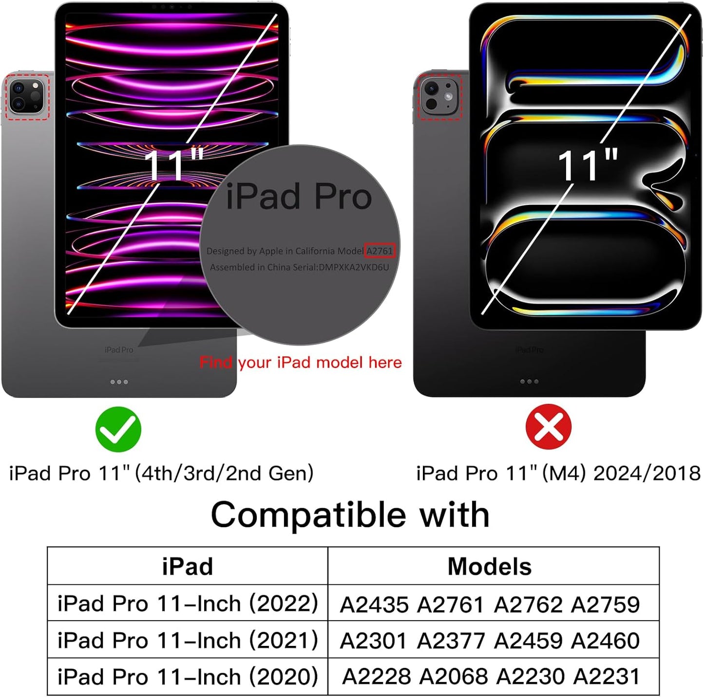 JETech 11-Inch 2022/2021/2020 (4th/3rd/2nd 2nd Case for iPad Pro Model Generation), Soft TPU Transparent Slim