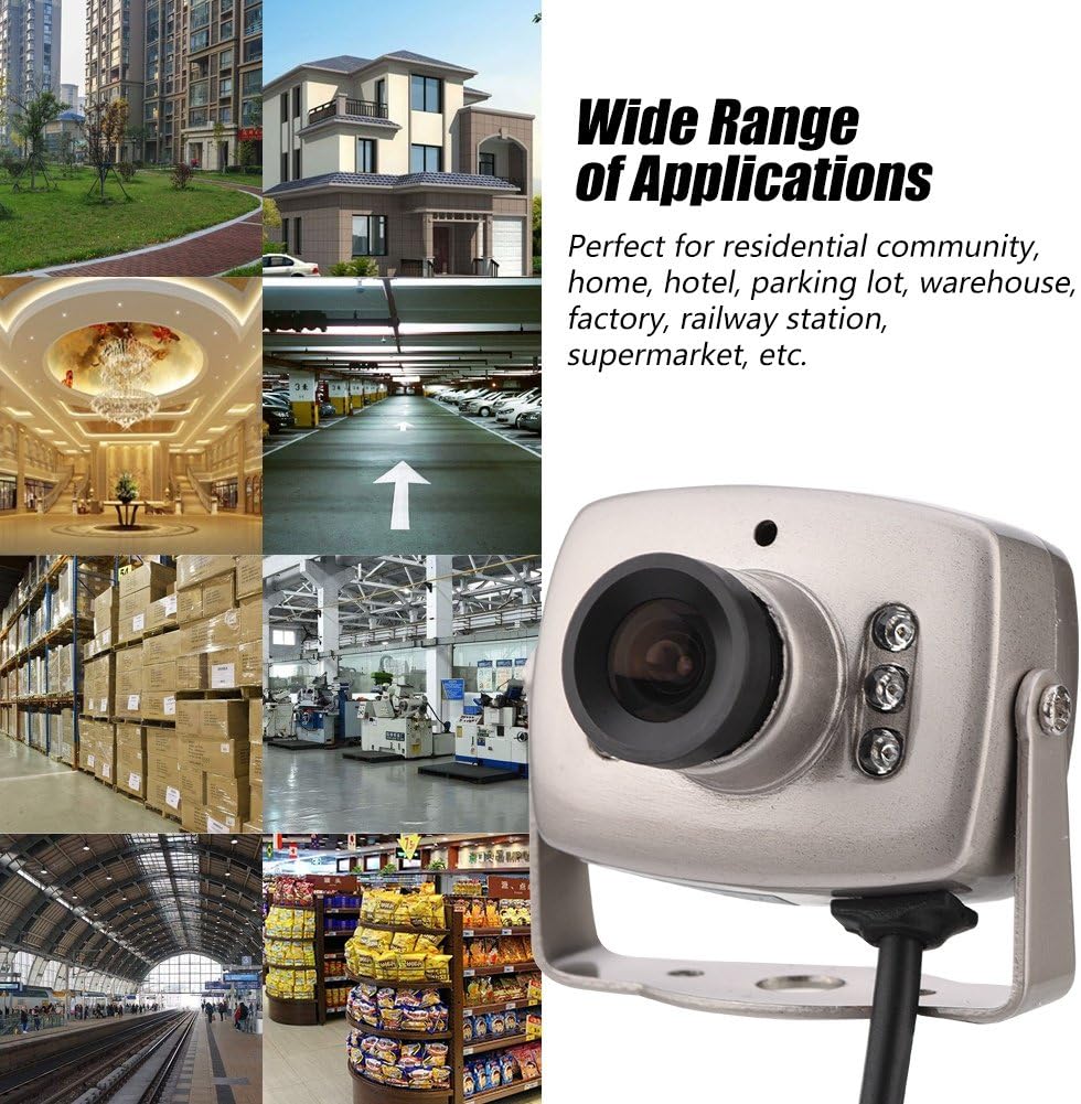 Serounder 6 CMOS Mini CCTV Camera, LED Wired CCTV Security Camera Night Vision Digital Video Camera PAL/NTSC Home