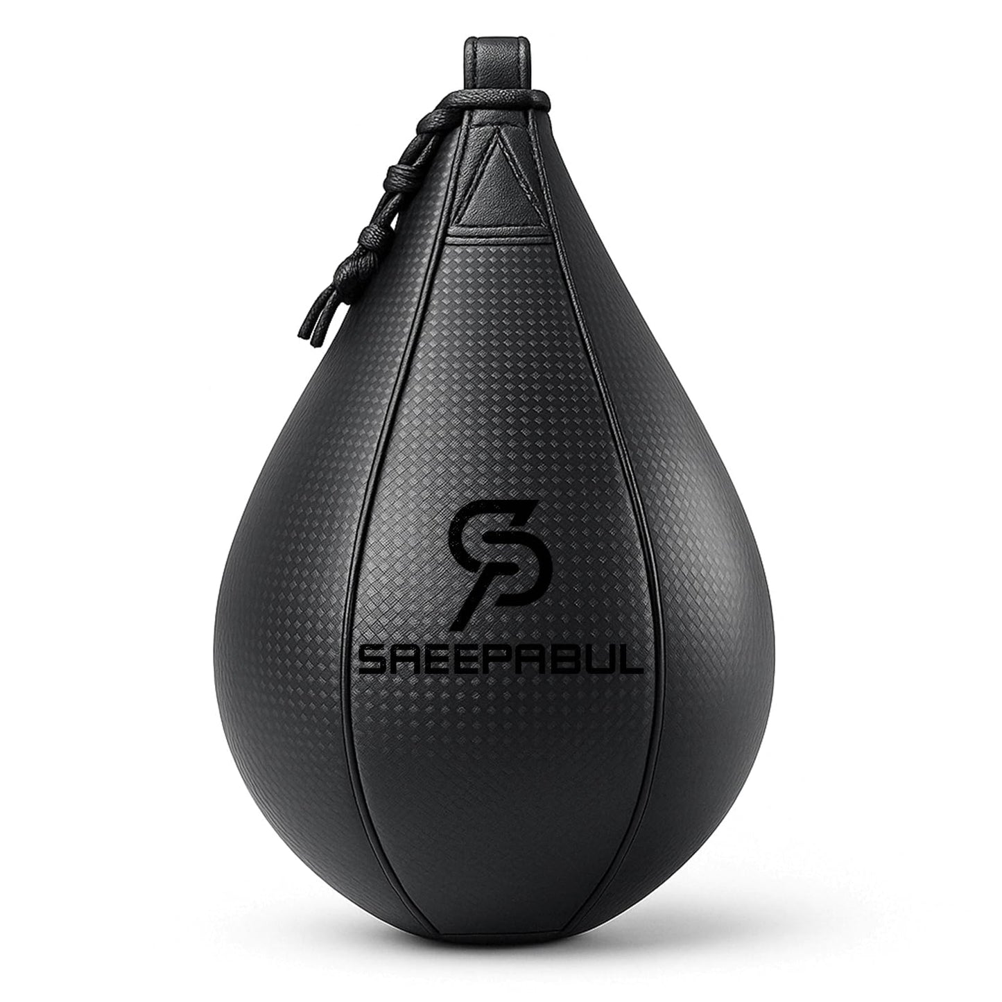 SAEEPABUL Speed Bag,Speed Bag for Boxing,PU Leather Reflex Training Pear Shaped Punching Bag,Fast Reaction Skills Development Perfect for Kids Teens Adults Boxing Coaches Black