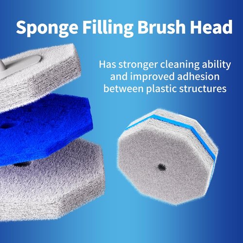 Hohoky Disposable Toilet Brush System - Wall Mounted Cleaning Kit with 60 Replacement Pads