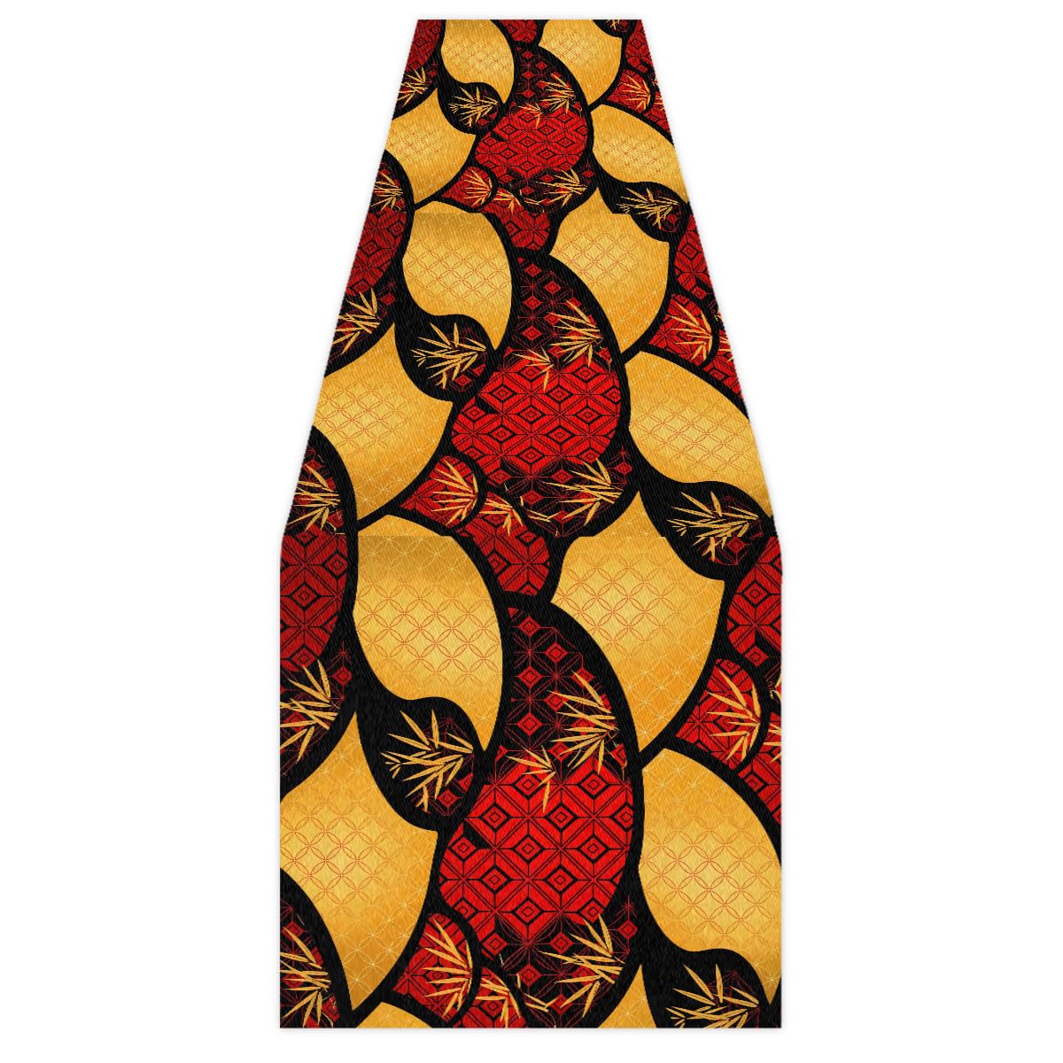 AUUXVA Japanese Table Runner 13x90in Red Asian Table Runner for Dining Table Durable Luxury Dresser Scarf Tabletop Cloth for Holiday New Year Japanese Party Decorations Oriental Decor