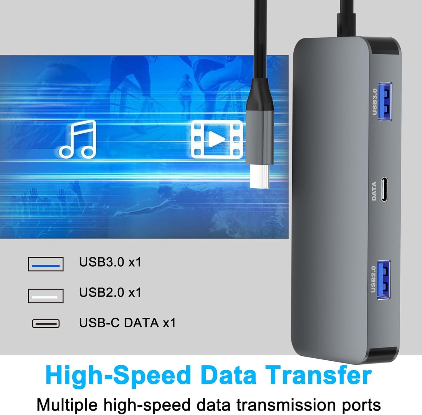 Aibilangose 2 8 1 Docking Station Dual Monitor for Dell/HP/Lenovo/Mac Laptop, USB C Laptop Docking Station Dual