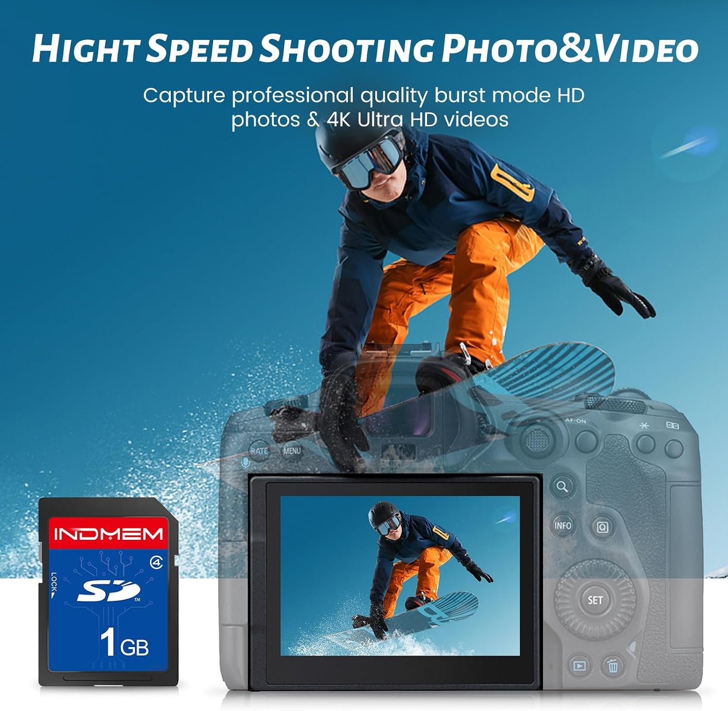 elecacc 1GB, 5 Pack 4 MLC SD Card SD Card Class Flash Memory Card Stanard Secure Digital Cards Camera Cards