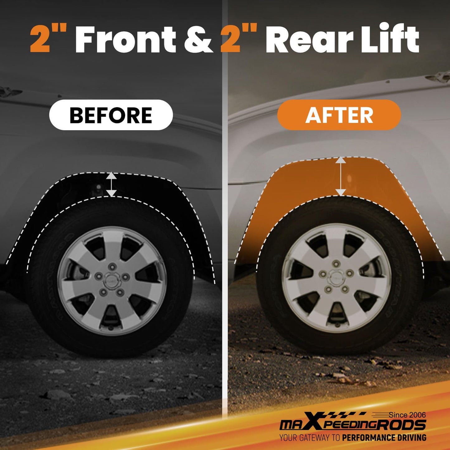 maXpeedingrods 2” Front & Rear Lift Kit for Honda CRV 2007-2016, Lift Spacer Kit