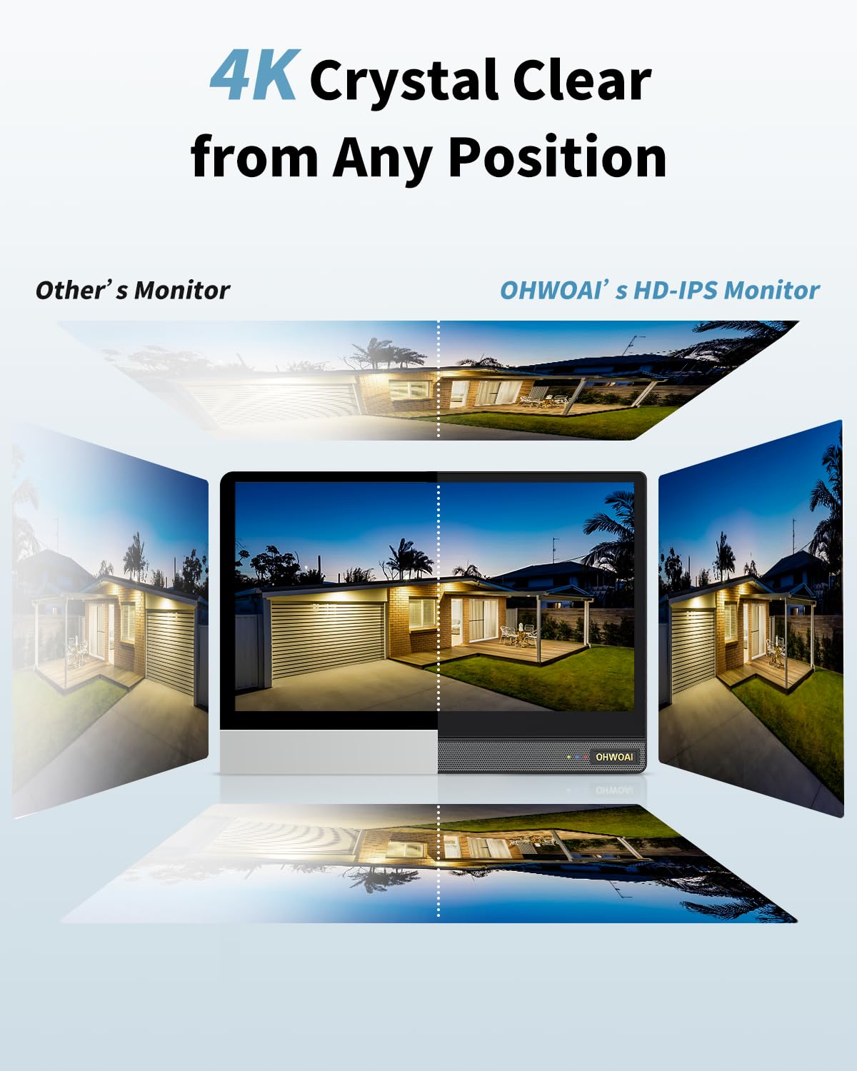 《4K Ultra HD & All-in-One Monitor》Wired Outdoor Security Camera System, POE Cameras for Home Security, NVR Video Surveillance Systems with Motion Detection