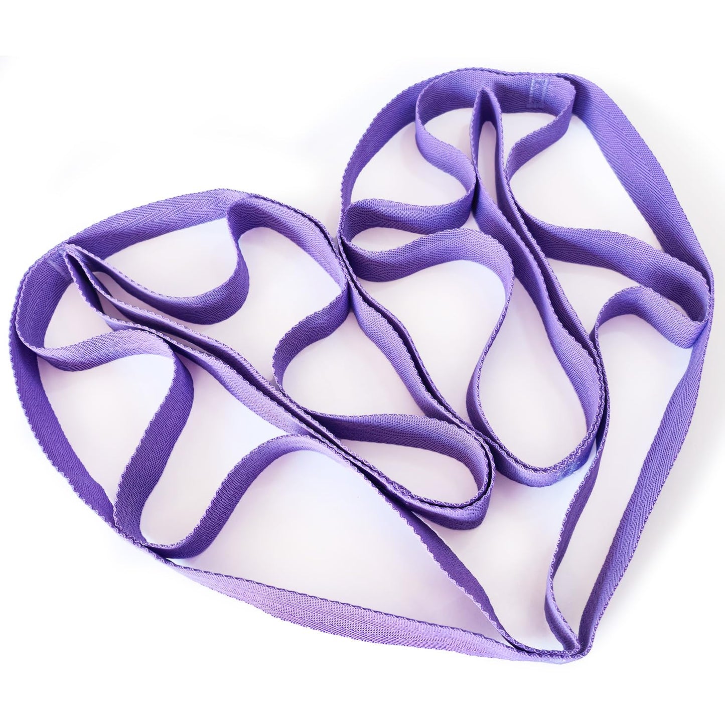 EZYA Stretching Strap with Loops, Non-Elastic Yoga Strap for Physical Therapy & Home Rehab, Mobility Exercise Strap for Pilates, Dance & Gymnastics