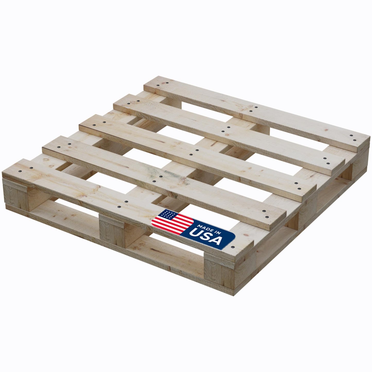 Nutan, Heavy-Duty 4-Way Entry Wooden Pallet – 48x48x5”, Industrial-Grade Hardwood Shipping Pallet, Durable, Reusable, Stackable, Easy to Handle, Commercial Use as a Floor-Pallet, 1 Pack