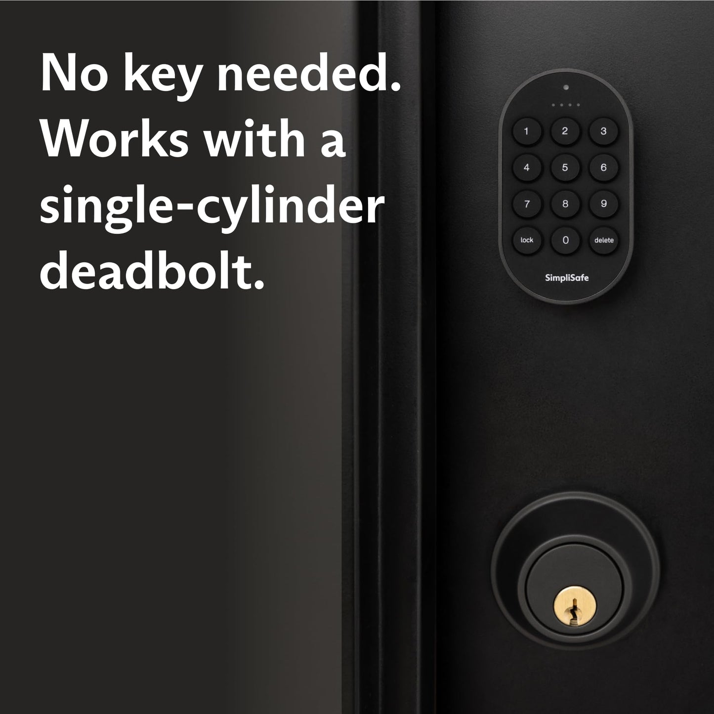 SimpliSafe Smart Lock Series 2 (Black) for The Gen 3 Home Security System