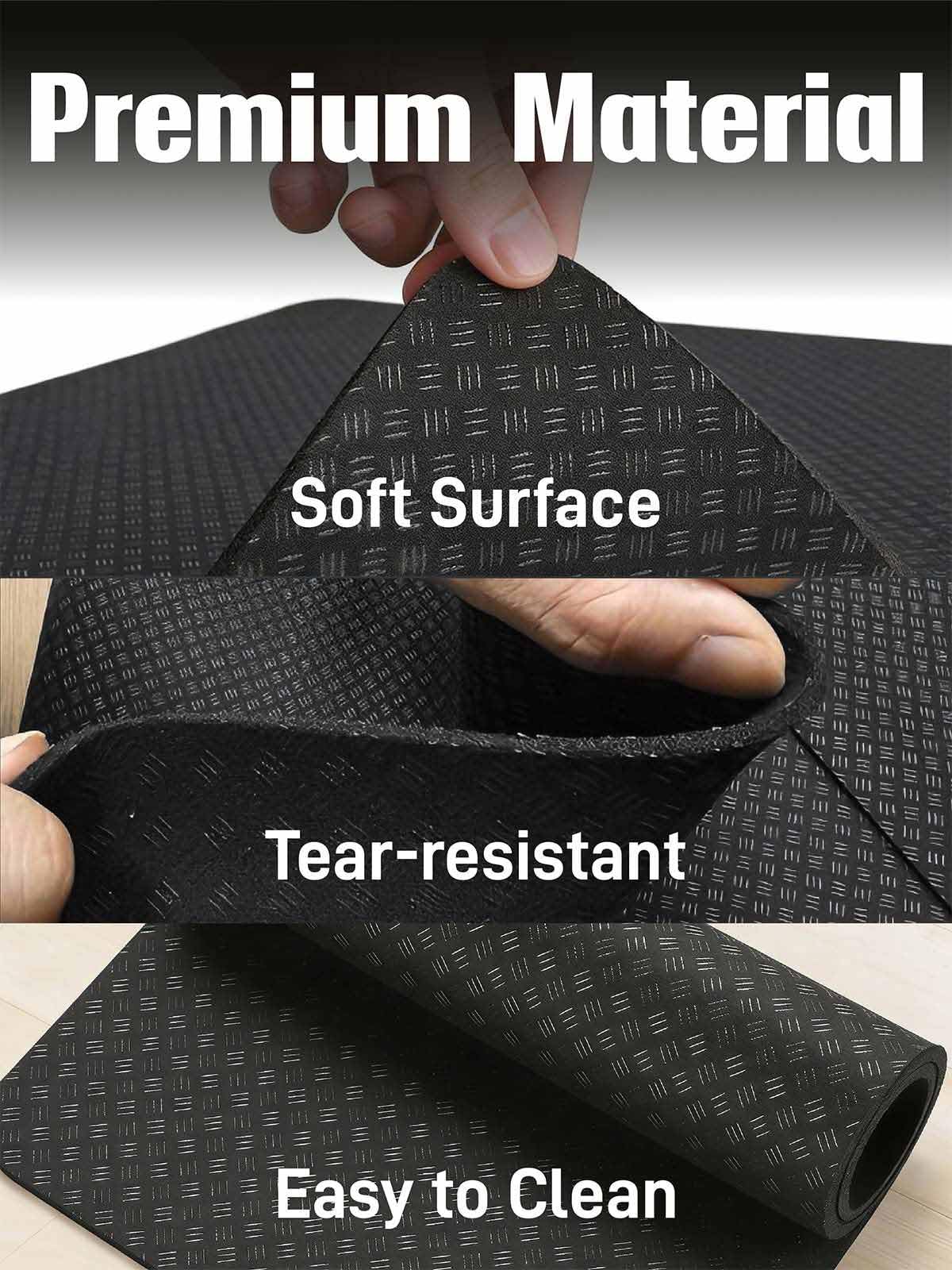 Upgraded Double-Sided Non-Slip Surface Mat for Vibration Plate Machine - Anti Vibration Pad & Exercise Mat for Most Vibration Platform Machines, Reduce Noise Accessories, Protect Floors & Carpet