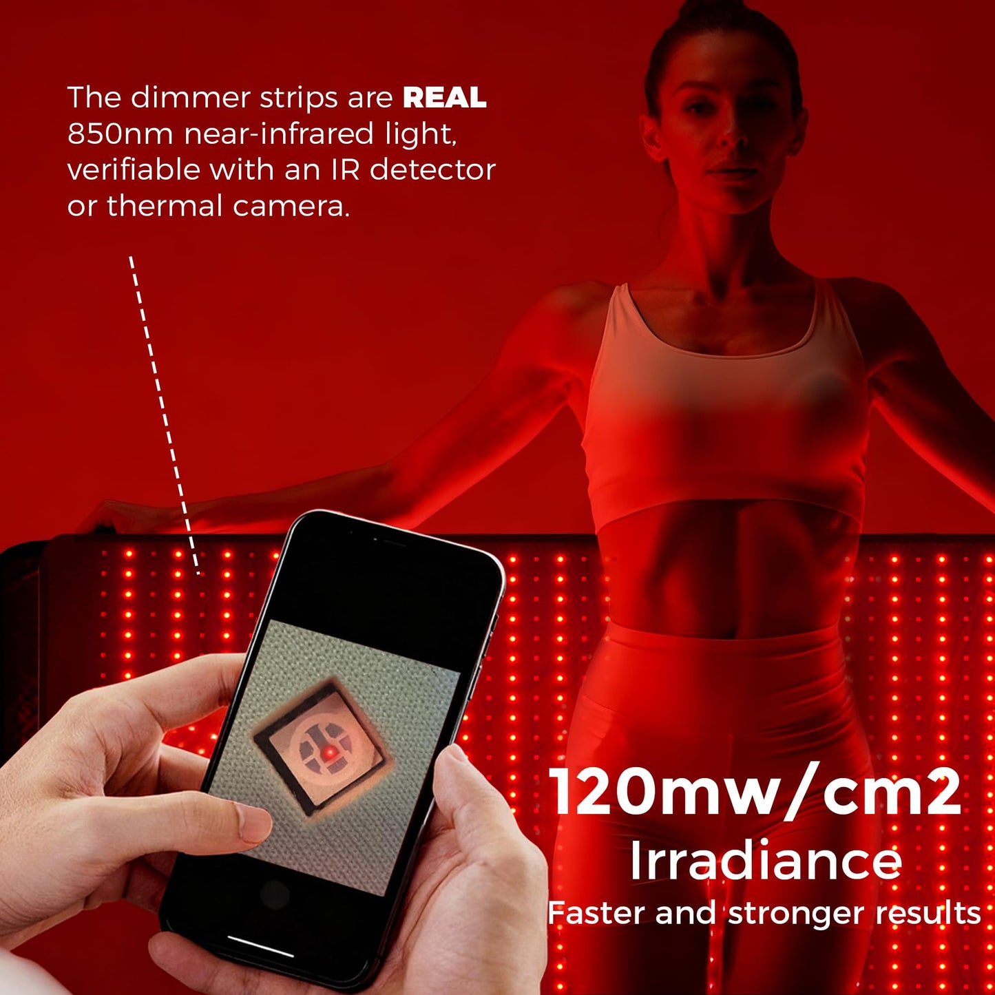 QuasarMD Infrared Red Light Therapy Mat- 1440 pcs Professional SMD LED Chips - 660nm & 850nm Wavelengths, Pain Relief, Enhances Recovery, Whole Body Care, Sleep Improvement & Energy Boost