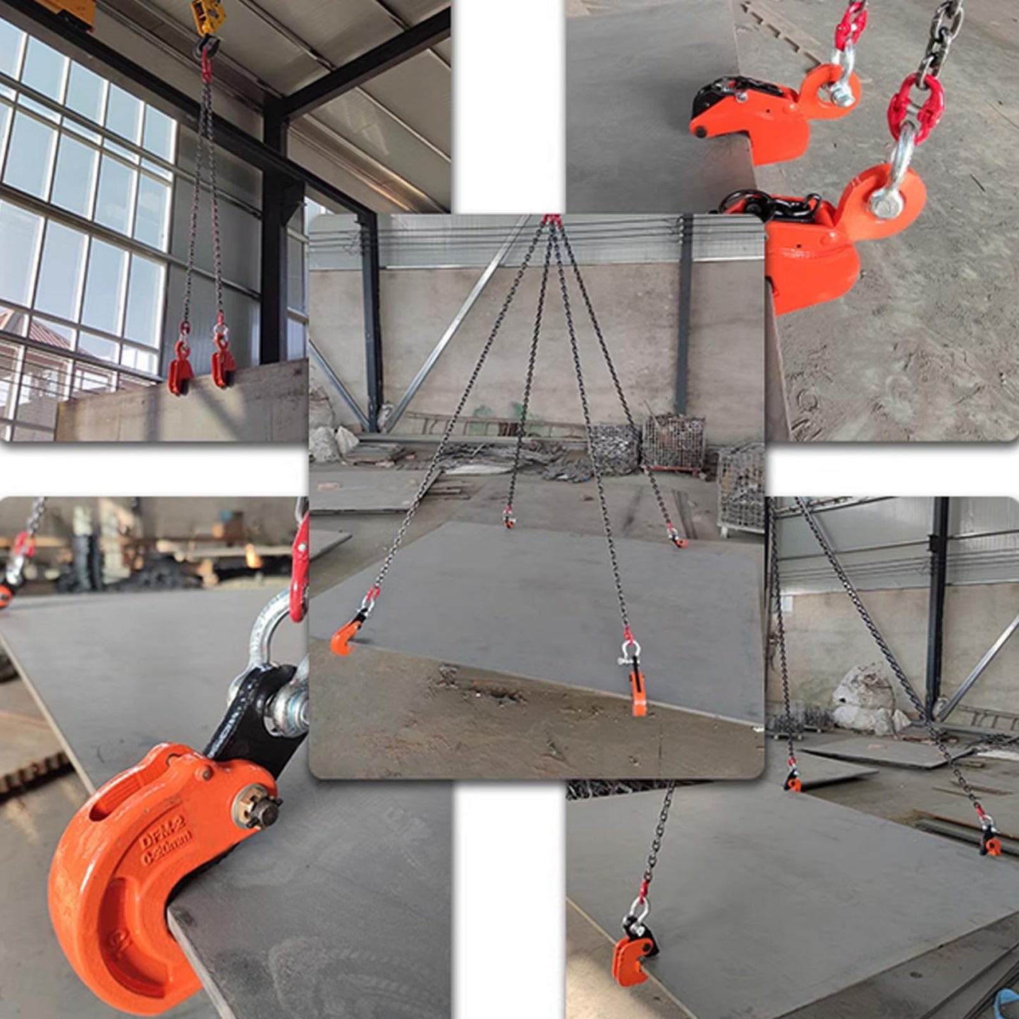INTBUYING Vertical Plate Lifting Clamp 3T Load with Lock Hoist Hook Steel Plate Clamp Lifting Hook Heavy Duty Jaw Opening Max 1.57 inch