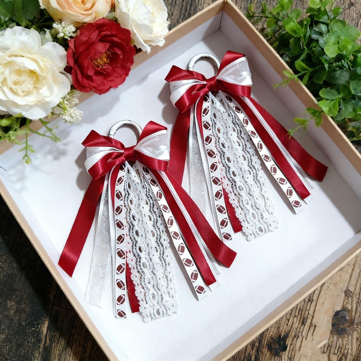 Skiennix Boot Charms - 2 Pcs Detachable Cowboy Accessories with Lace Bowknot for Women
