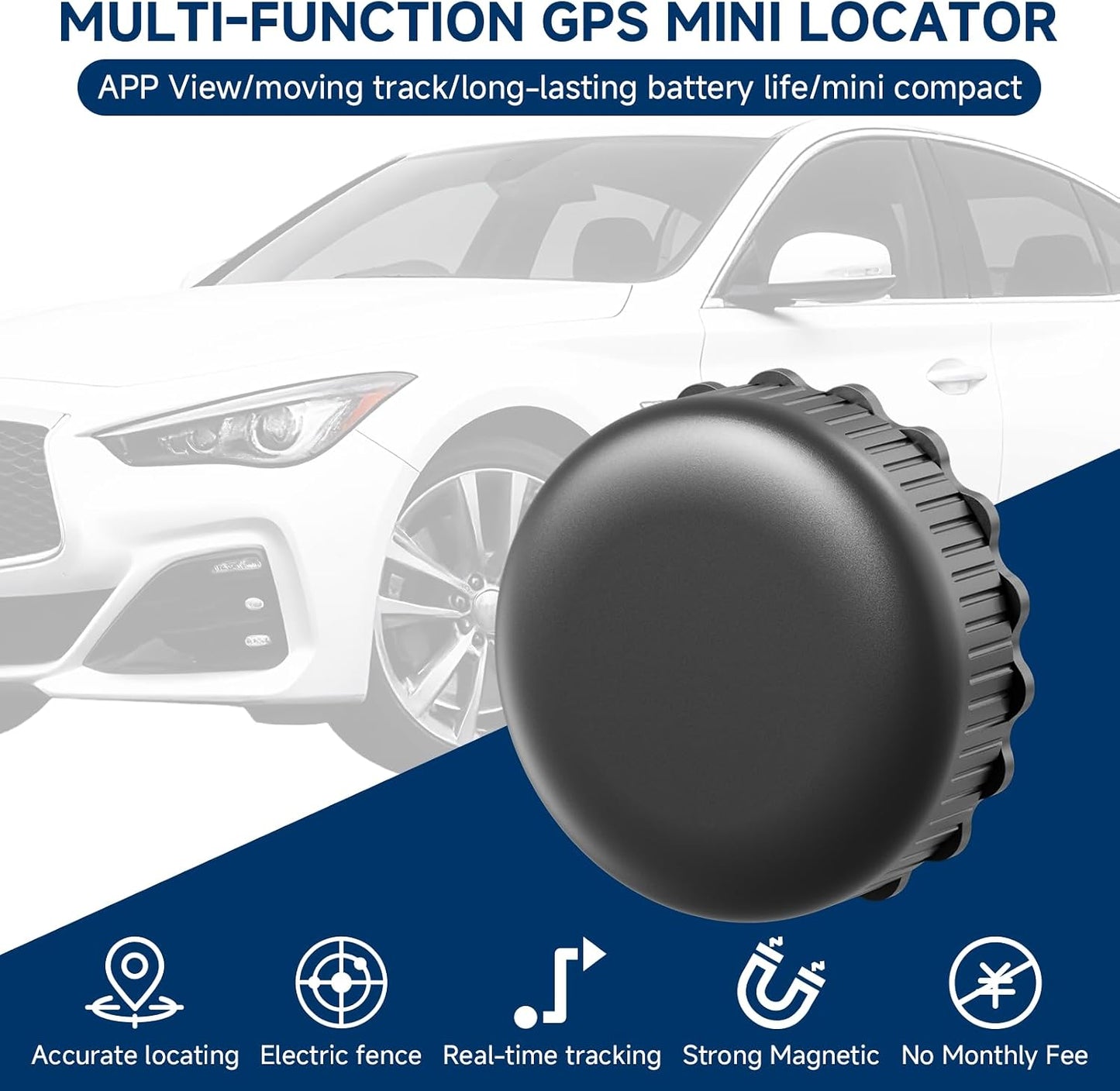 LAOLASEED Mini GPS Tracker for Vehicles No Monthly Fee,GPS Car Tracker,Real Time Car GPS Tracker,Strong Magnetic Car