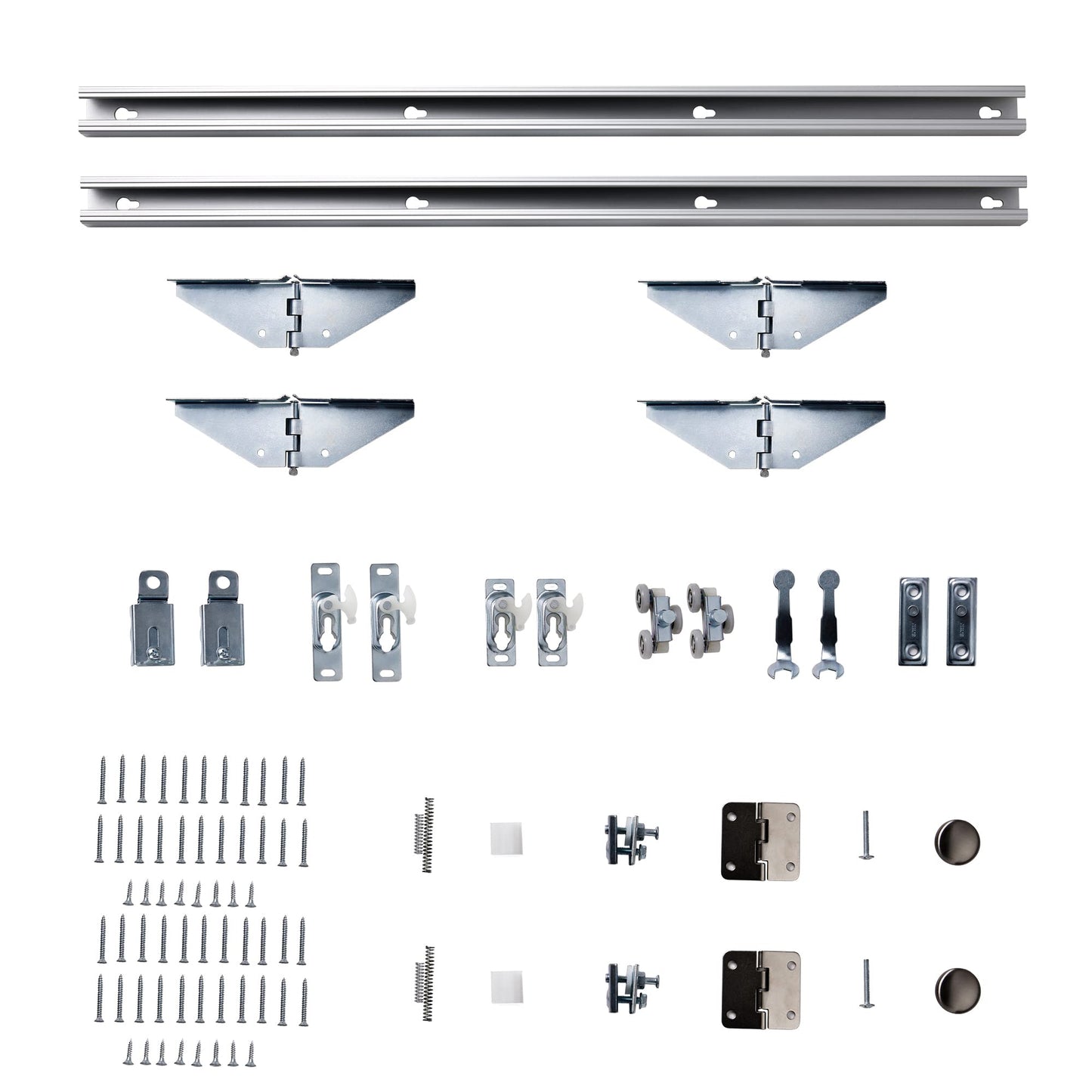 BARNER HOME Closet Door, Full Lite Reeded Glass Panel Bifold Doors, Easy Assembly, Folding Doors with Hardware Kits for 48"x 80" Opening