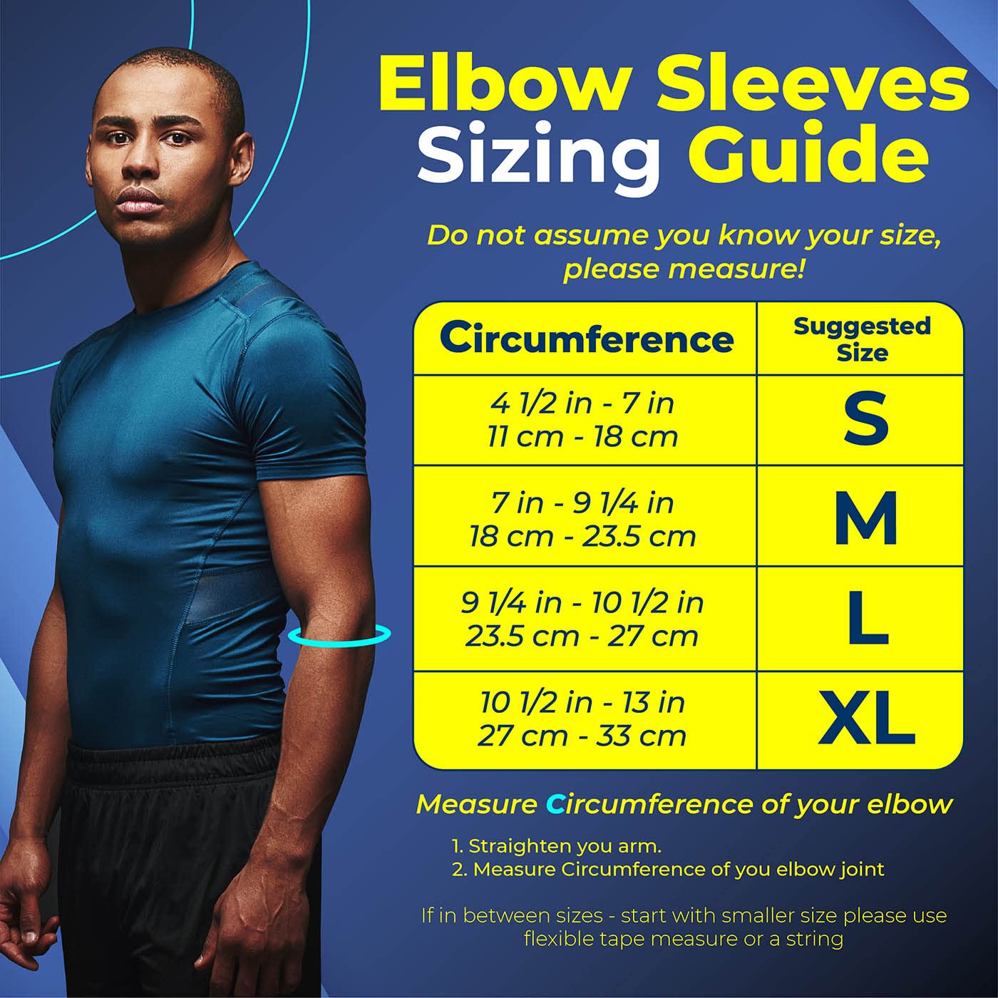 Sparthos Elbow Compression Sleeves (Pair) – Tendonitis Golfer's Tennis Elbow Brace Support for Men and Women – Arthritis Bursitis Kinesiology Tape Kids Athletic Sport Basketball (Blue-S)