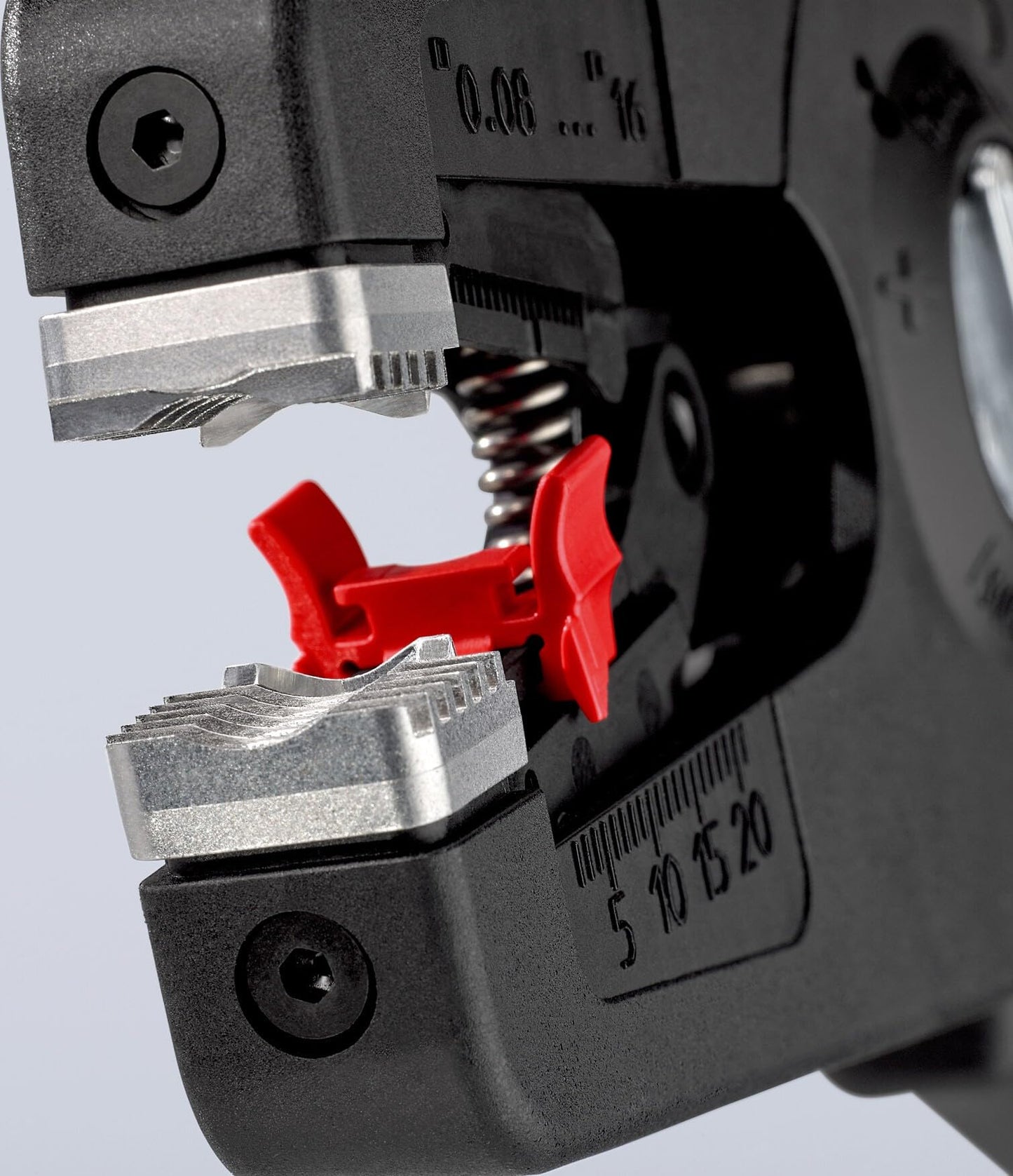 KNIPEX Precistrip16 Automatic Insulation Stripper, in Blister, 0.08-16 mm², with Fine Adjustment, Adjustable Length Stop, Wire Stripper, 12 52 195 SB