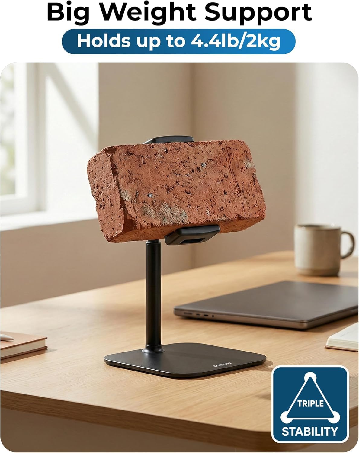 COOPER 10" TabStand Mini, Height Adjustable Tablet Stand, Ipad Stand for Desk, Portable Monitor Holder, Heavy Duty