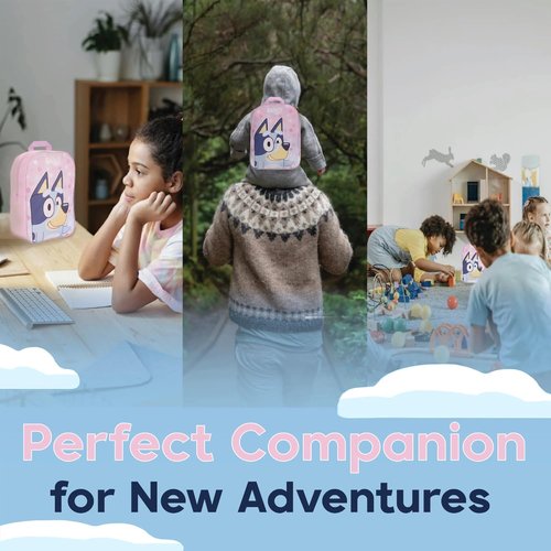 Bluey Backpack - Pink Kids School Bag | Ideal Travel Rucksack for Nursery & Daily Use