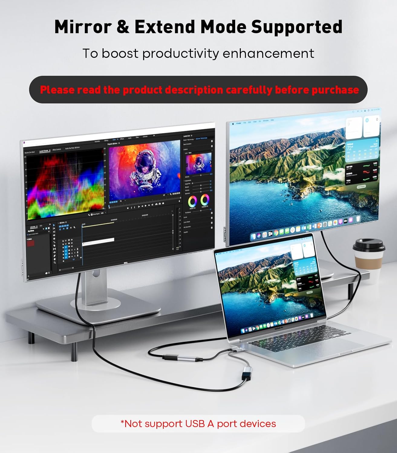 UANTIN (4K@60Hz) 3.1 3/4/5 15/16 S24, USB C to HDMI Adapter High-Speed USB Type-C to HDMI Cable Adapter [Thunderbolt