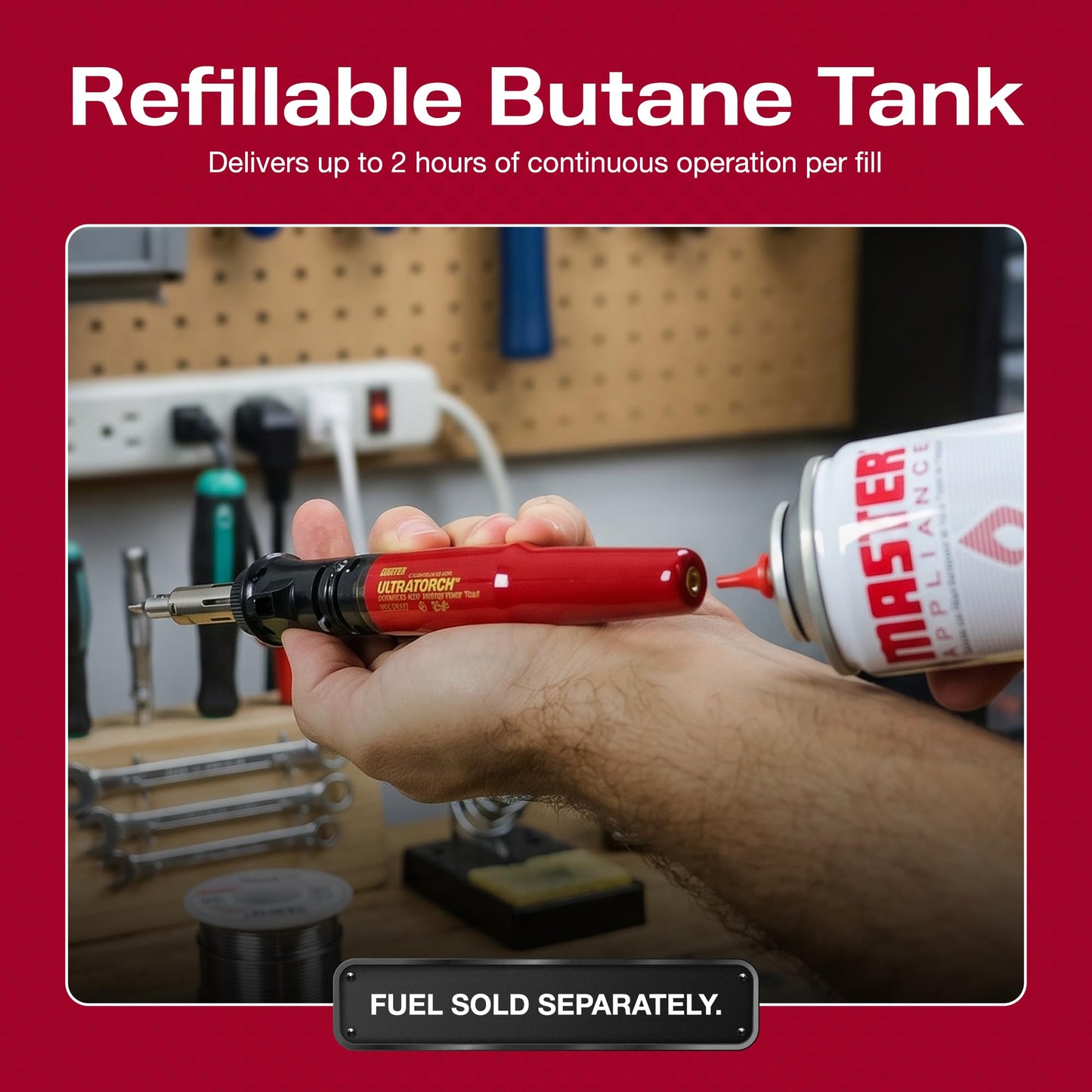 Master Appliance Ultratorch UT-100SiK Butane Powered Cordless Soldering Iron, Flameless Heat Tool for Wire Connectors and Pinpoint Butane Torch, 3 in 1 Tool with Metal Case - USA Company