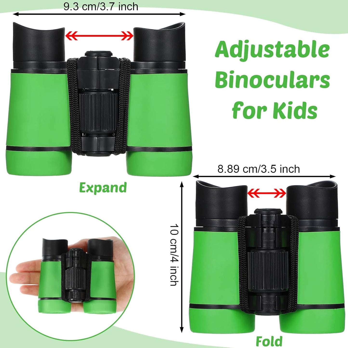 Yunsailing 9 Pack Kids Binoculars, Shockproof Compact Binoculars for Kids, Folding Outdoor Explorer Toy for Bird