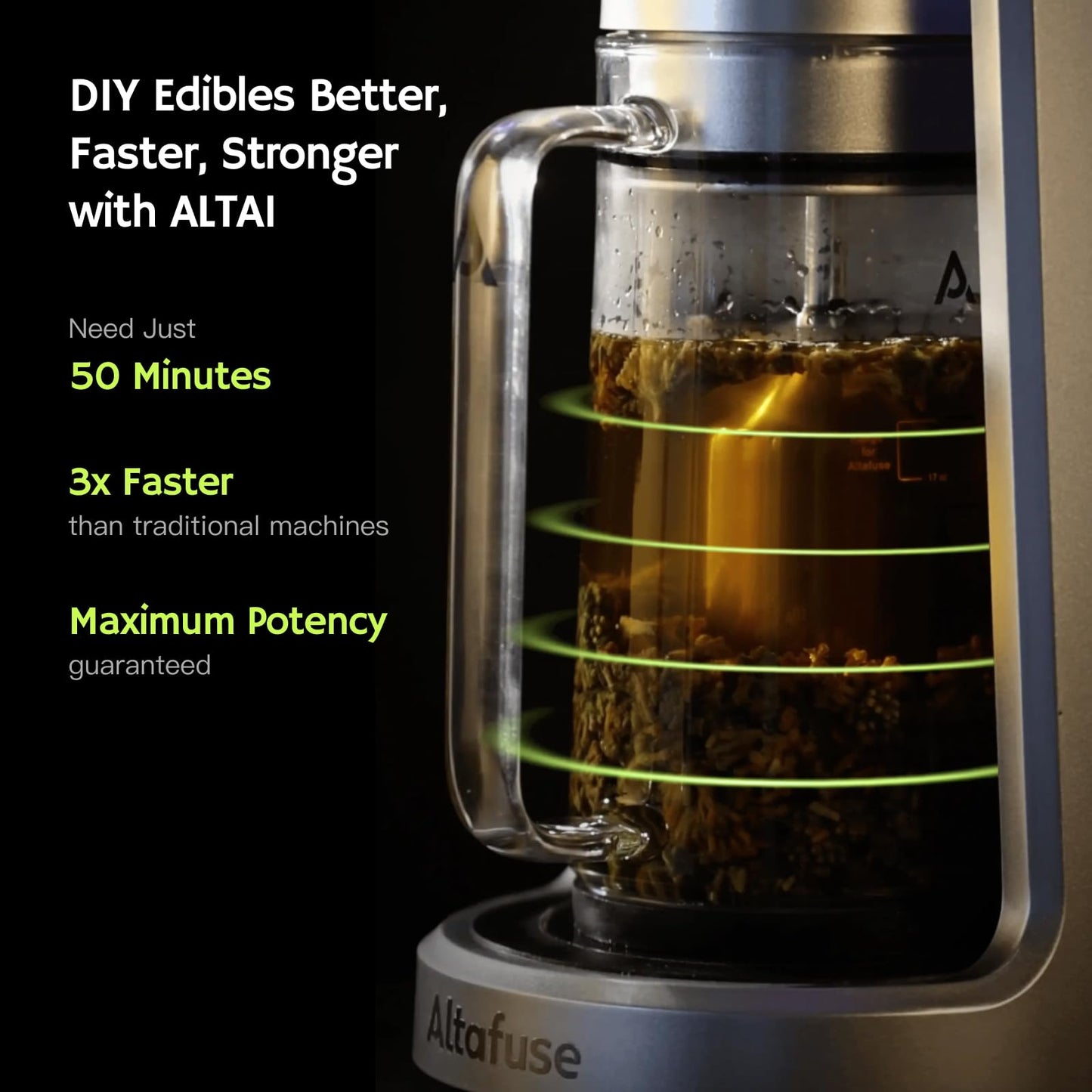 Altafuse Ultrasonic Decarboxylator & Herbal Infusion Machine with Built-In Scale, Odor-Reducing Airtight Lid, Large Capacity, Dishwasher-Safe, Touchscreen — Infuse Oils, Butter, Honey, ALTA 1, Infuser